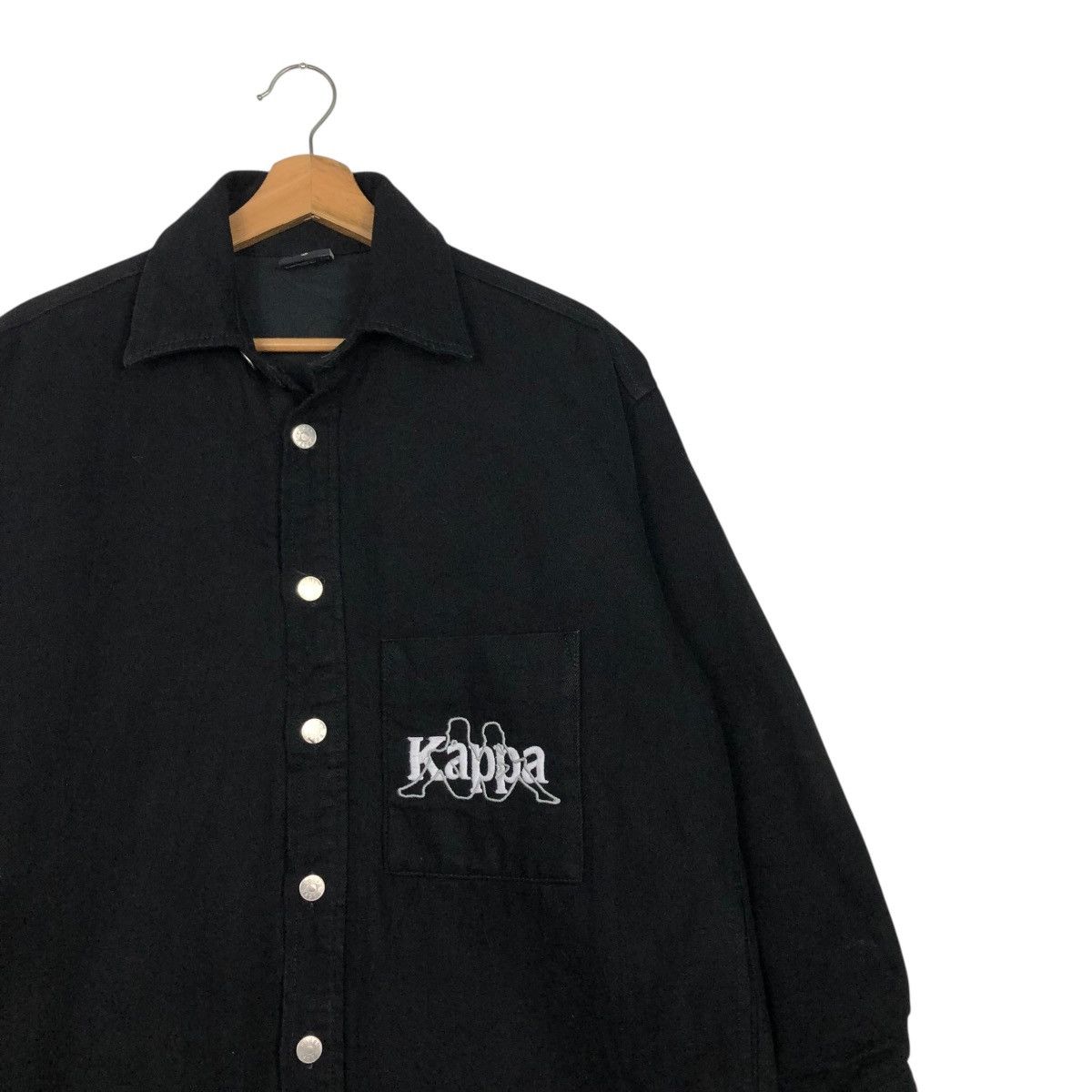 Japanese Brand 🔥RICH BLACK WOOL JACKET SNAP BUTTON KAPPA Size US XS / EU 42 / 0 - 8 Thumbnail