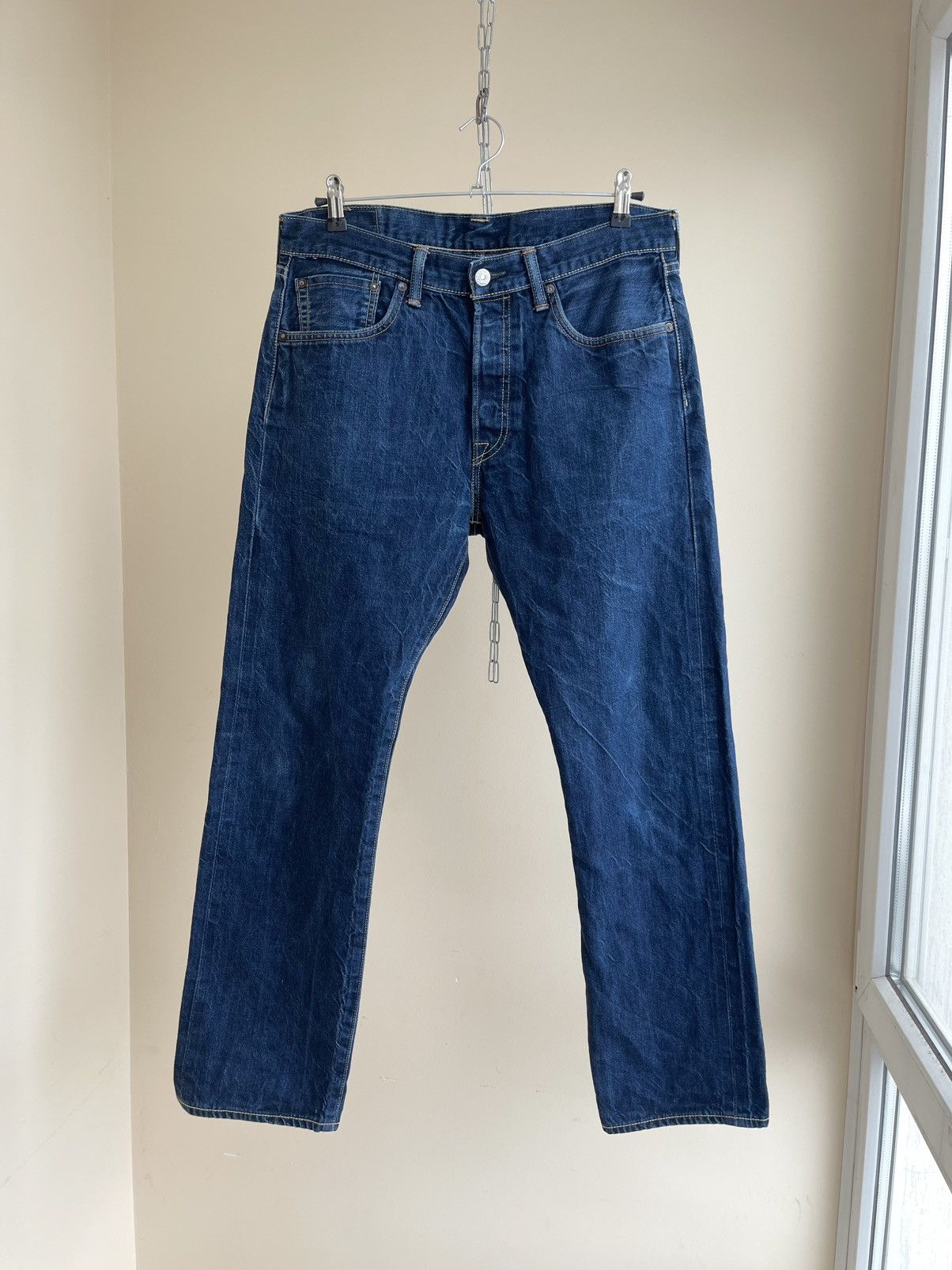 Levi's 501 Selvedge Denim Straight Leg Regular Fit 5 Pocket Jeans Size US 32 / EU 48 - 1 Thumbnail
