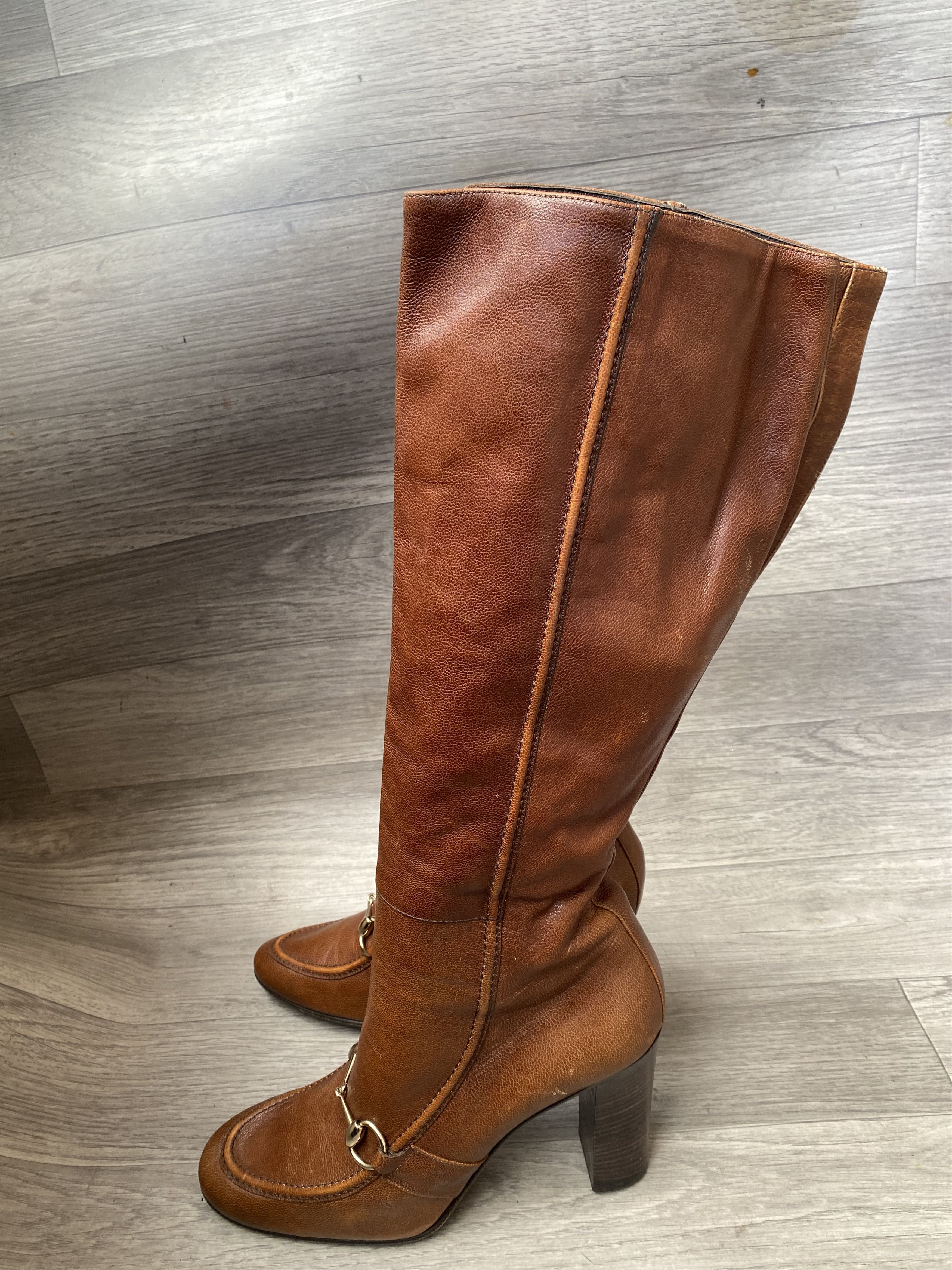 Gucci Gucci horsebit leather brown grain boots sz 39.5 Size US 9.5 / IT 39.5 - 2 Thumbnail