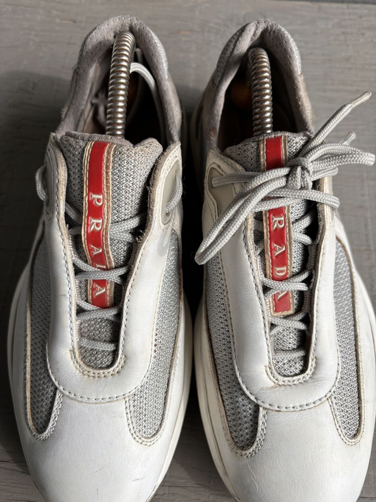 Prada × Vintage Vintage Prada Americas Cup Sneakers 3163 Linea Rossa Size US 6.5 / IT 36.5 - 10 Thumbnail