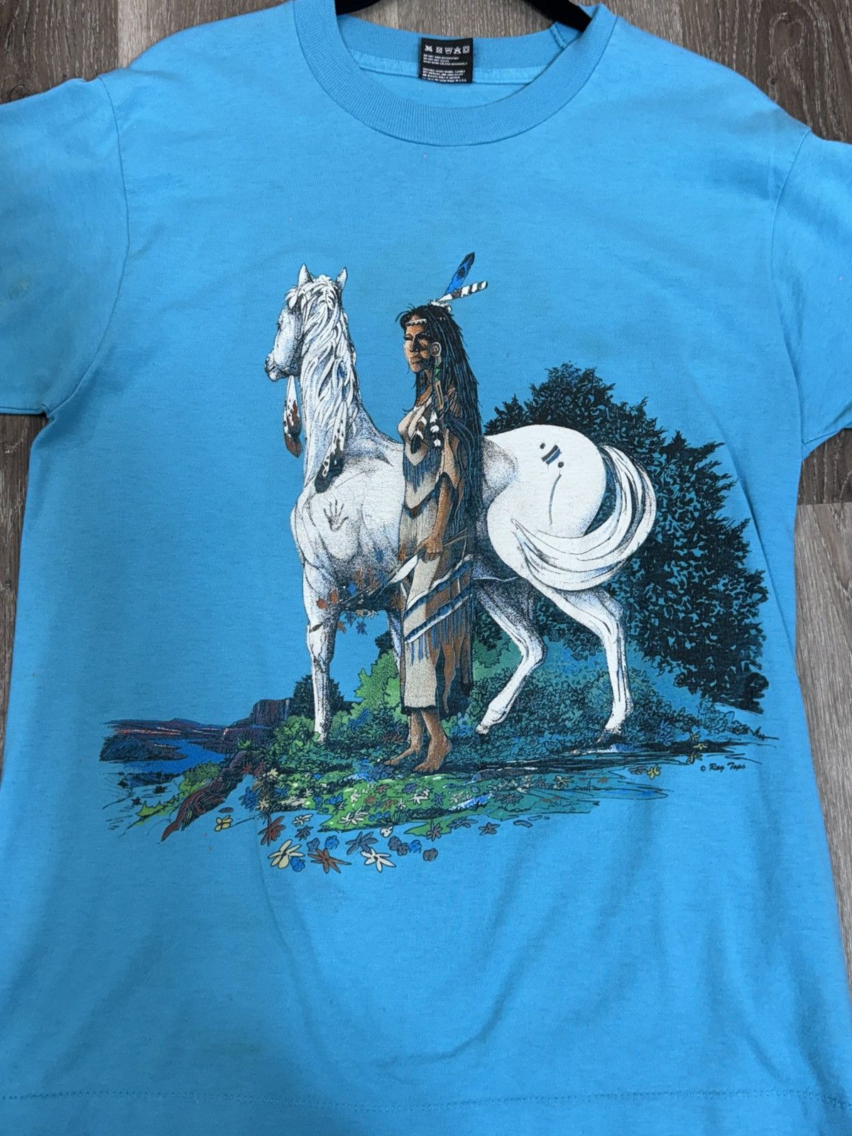 Hanes VINTAGE RAGTOP NATIVE AMERICAN INDIAN WOMEN Size US M / EU 48-50 / 2 - 2 Thumbnail