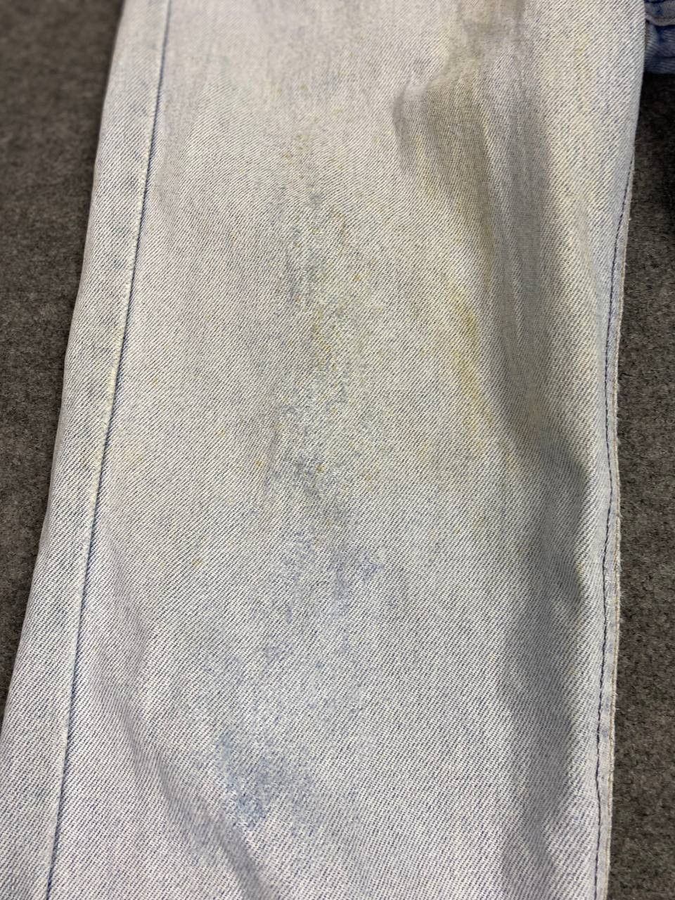 Lee vintage 80s lee lightwash distressed denim made in usa Size US 31 - 10 Thumbnail