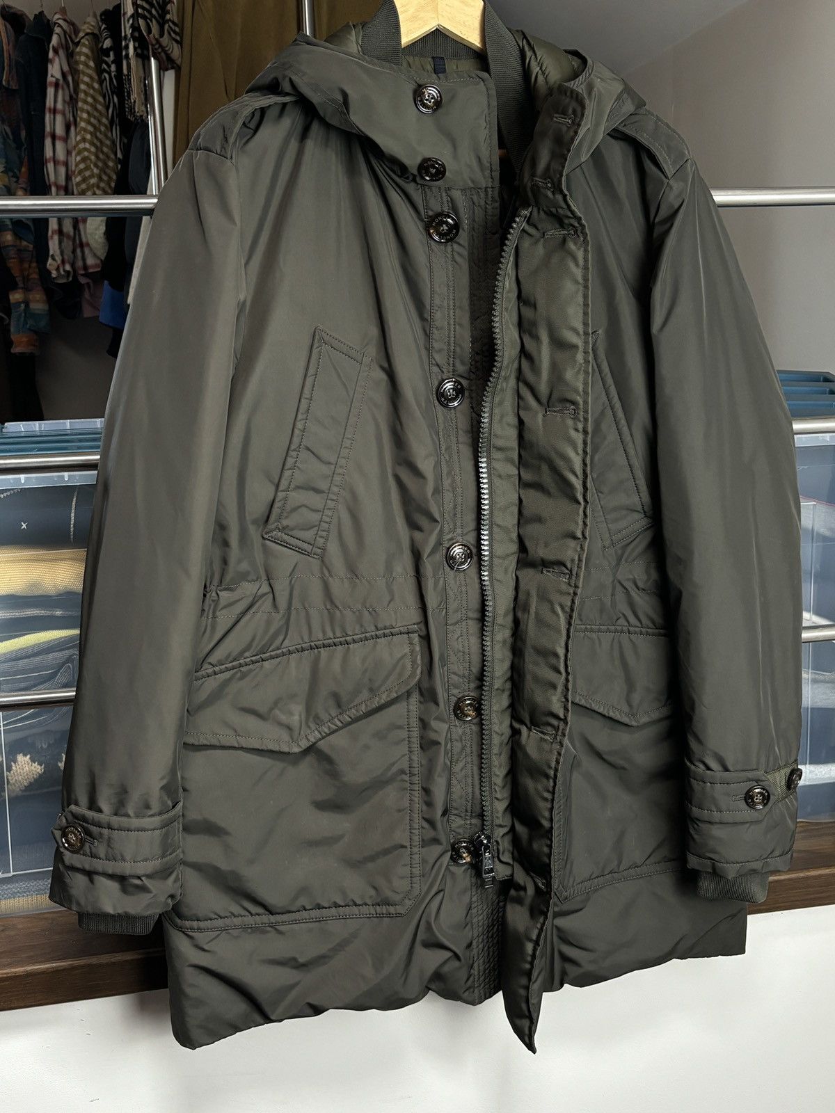 Moncler Moncler Down Parka Long Jacket Coat Size L / US 10 / IT 46 - 3 Thumbnail