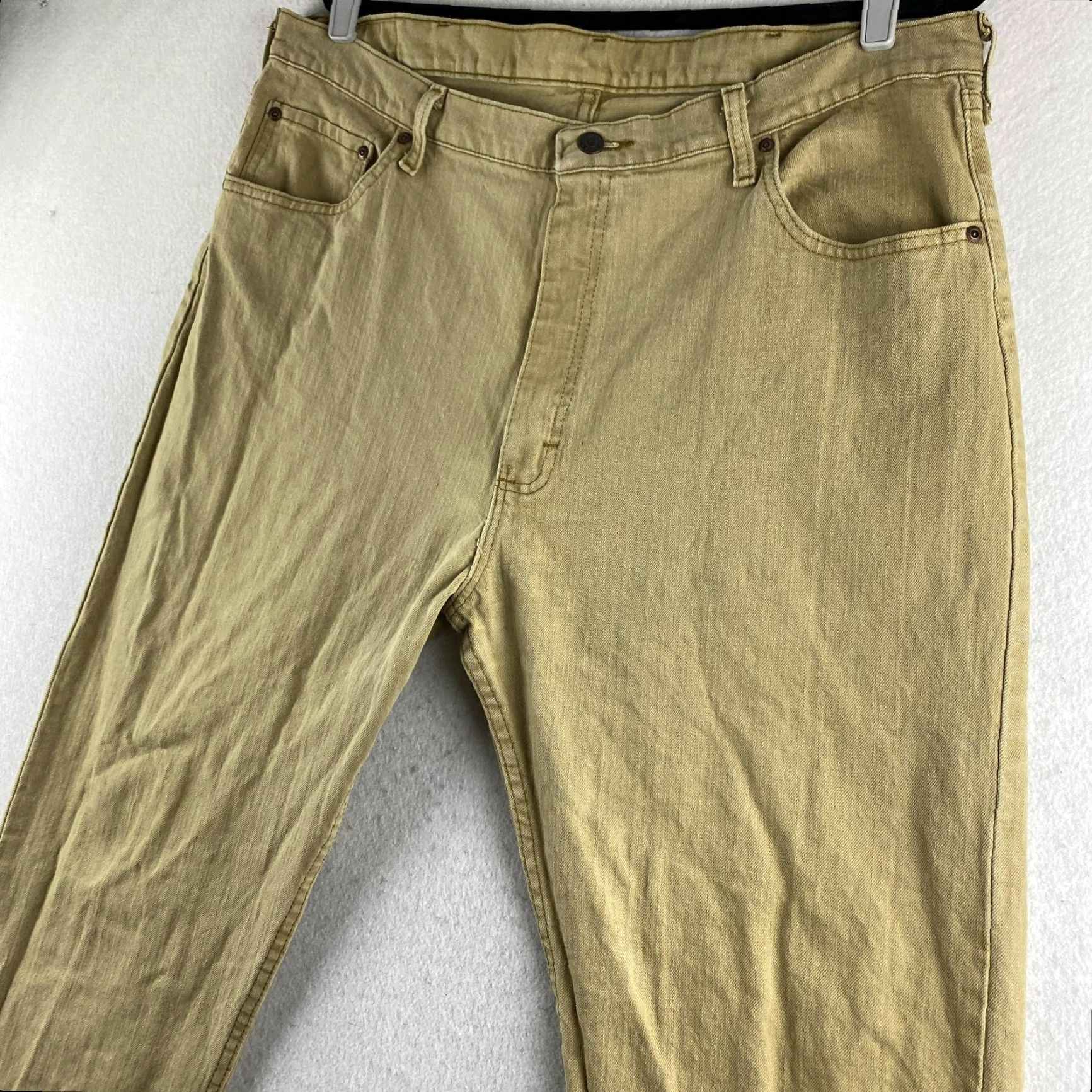 Wrangler Wrangler Jeans Mens 38 Beige Straight Distressed Denim Light Wash Pants Size US 38 / EU 54 - 7 Thumbnail