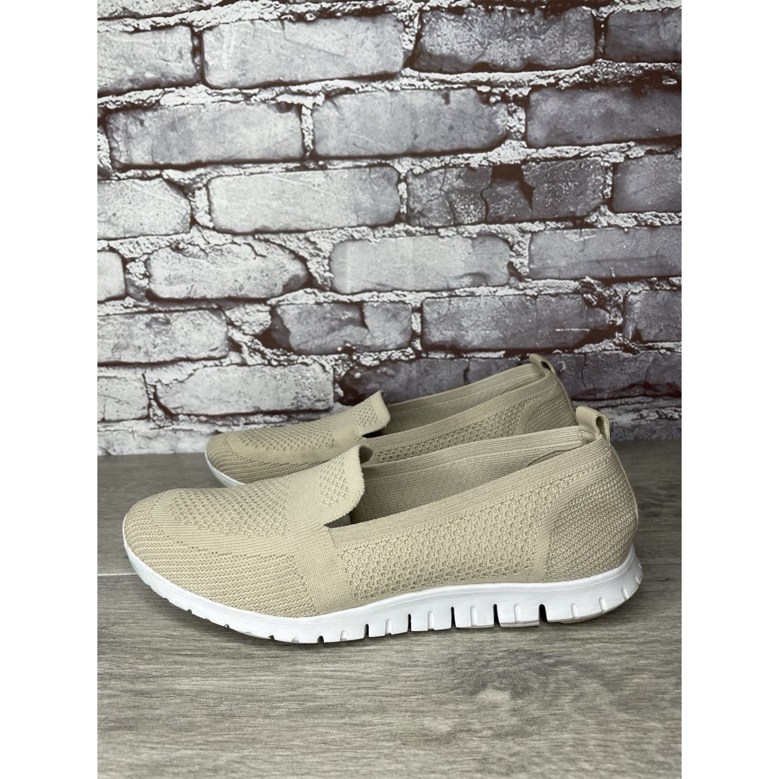 Cole Haan Cole Haan Zerogrand Stitchlite Beige Knit Slip On Sneakers W Size US 9.5 / IT 39.5 - 1 Thumbnail