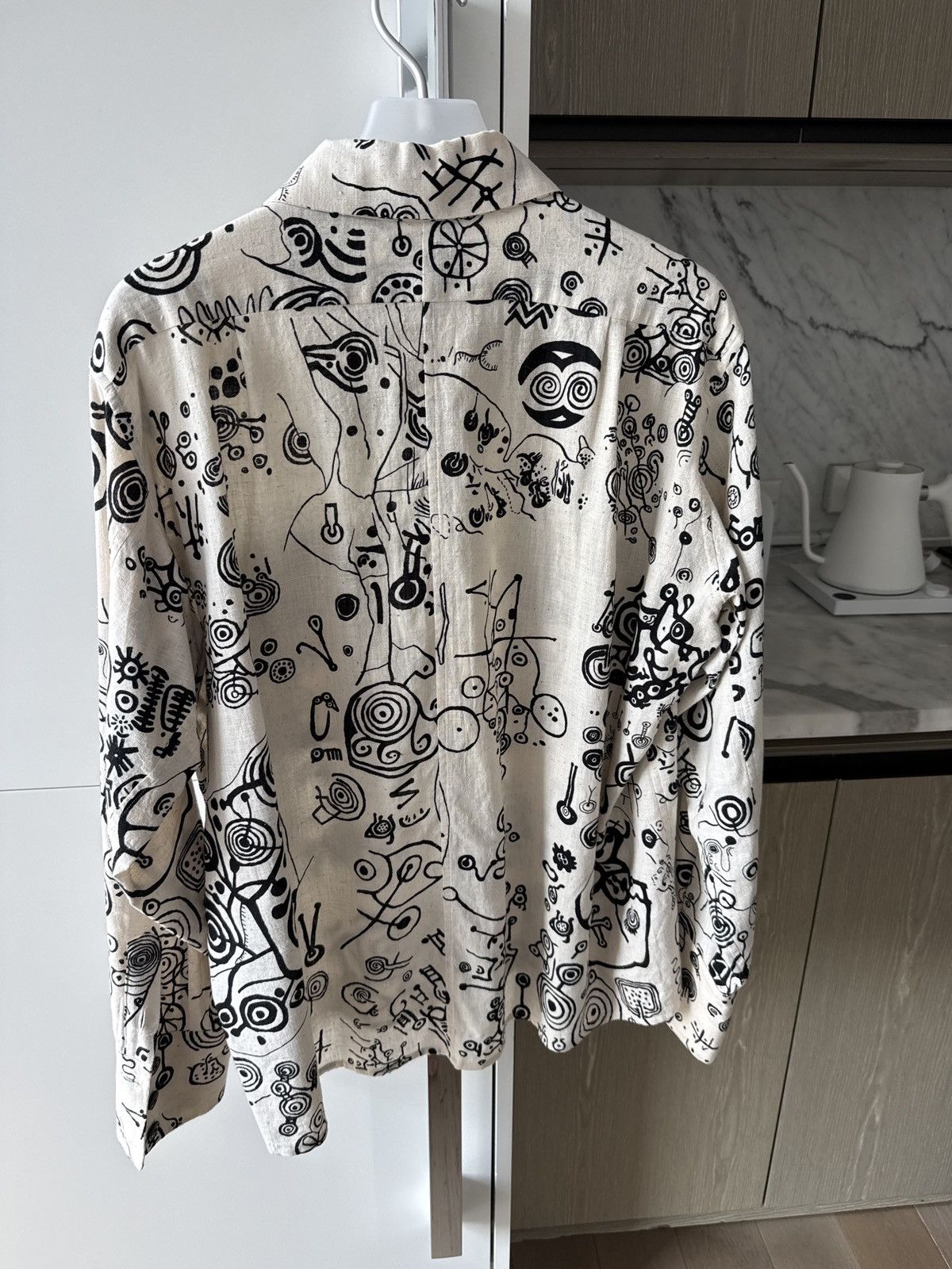 John Alexander Skelton Skelton AW23 hand-printed cotton shirt Size US M / EU 48-50 / 2 - 2 Thumbnail