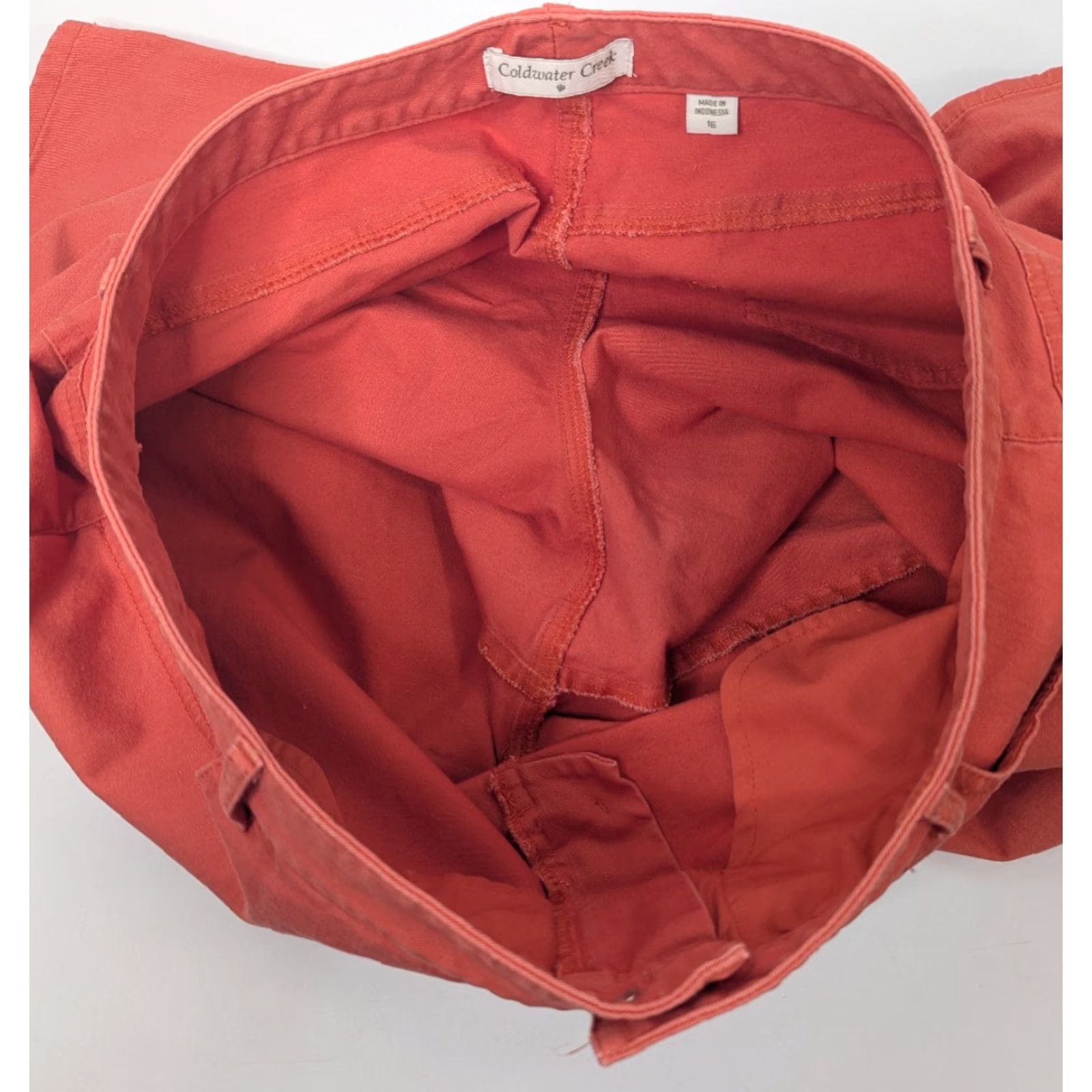 Coldwater Creek Coldwater Creek Jeans Capri Womens Size 16 Red Orange Denim High Rise Regular Fit 5-Pocket Design Womens Size 38" / US 16 / IT 52 - 6 Thumbnail