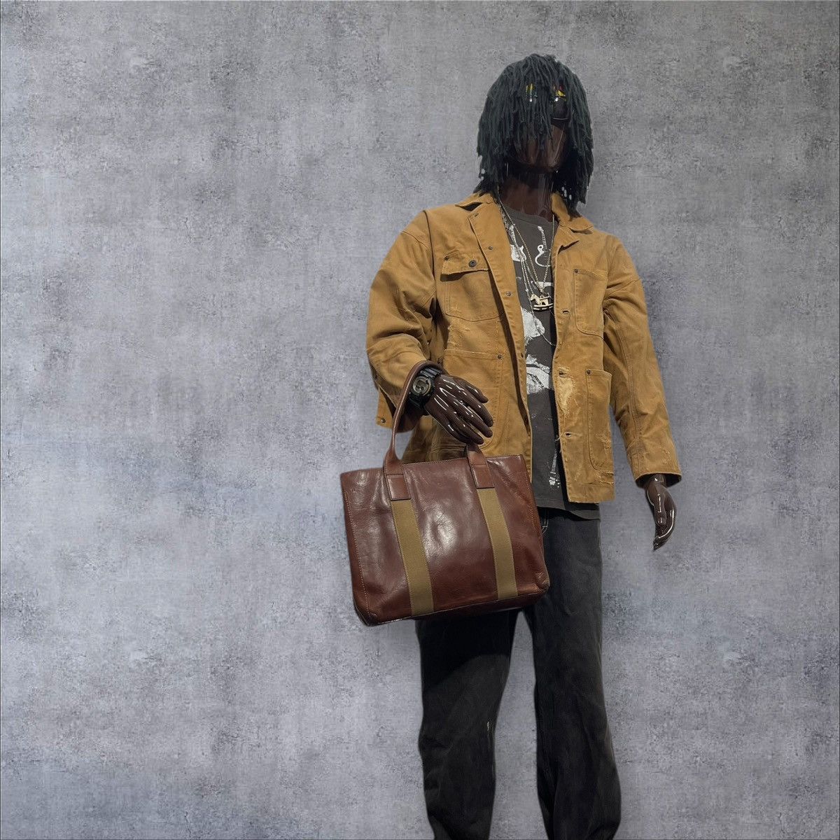 Japanese Brand Full Leather Patina Sazaby Japan Tote Shoulder Bag 1🟩1 Size ONE SIZE - 5 Thumbnail