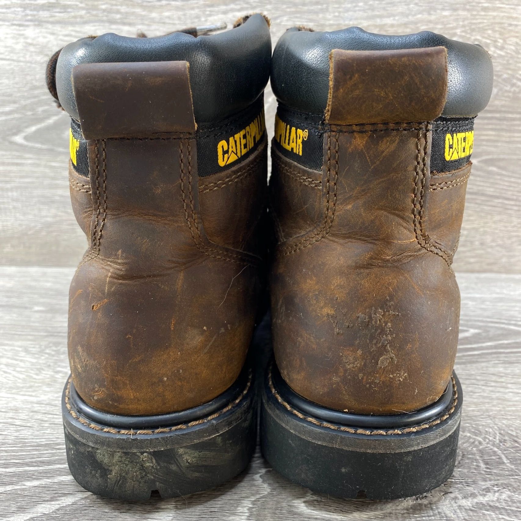 Vintage Caterpillar CAT Second Shift Steel Toe Work Boots P89586 Brown Leather Mens 10 Size US 9 / EU 42 - 6 Thumbnail