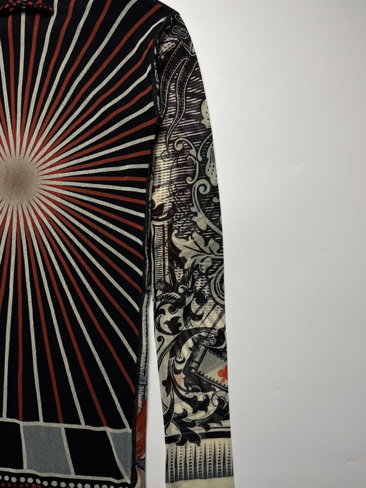 Jean Paul Gaultier Archival Jean Paul Gaultier Geometric/Sunburst Mesh L/S Top Size XS / US 0-2 / IT 36-38 - 13 Thumbnail