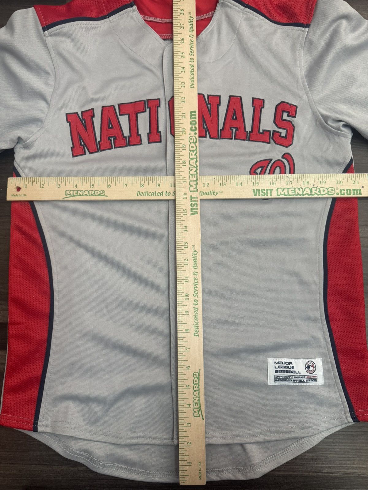MLB Washington Nationals MLB Baseball Gray Red Stitched Jersey Size US M / EU 48-50 / 2 - 6 Thumbnail