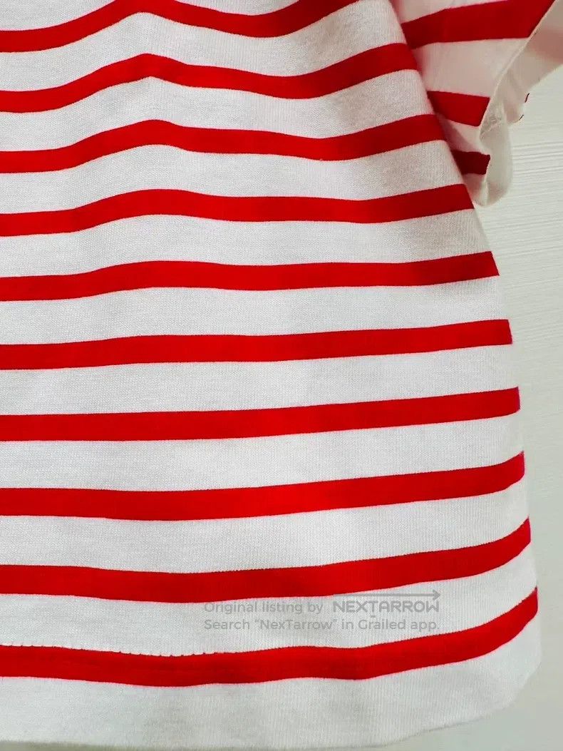 Miu Miu Miu Miu Size S Red and white striped short sleeve Size S / US 4 / IT 40 - 4 Thumbnail