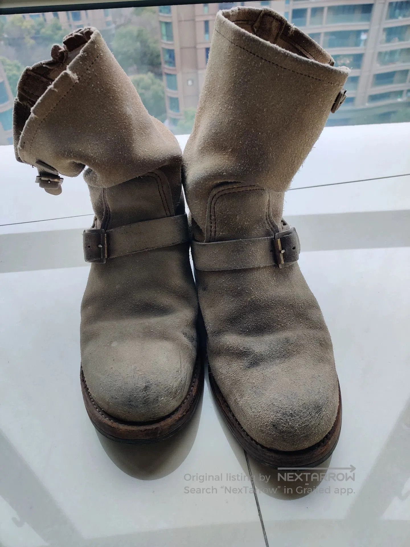 Red Wing Redwing PT91 Engineer Boots with Brass Buckle. Size US 8 / EU 41 - 1 Thumbnail