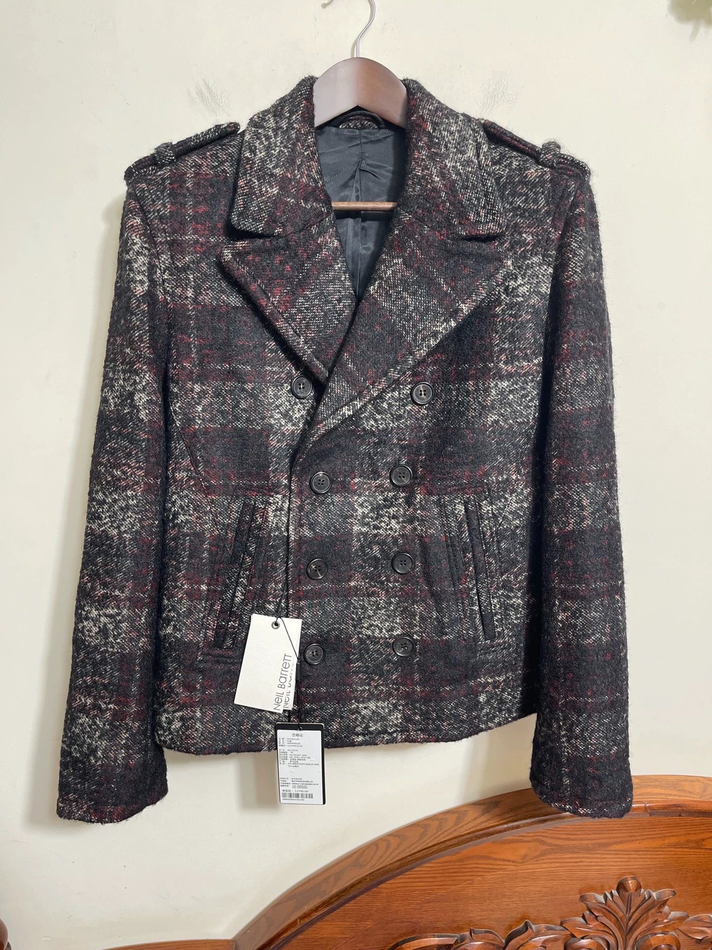Neil Barrett Neil Barrett Slim Fit Wool Coat 48/50 New with Tags Size US M / EU 48-50 / 2 - 1 Thumbnail