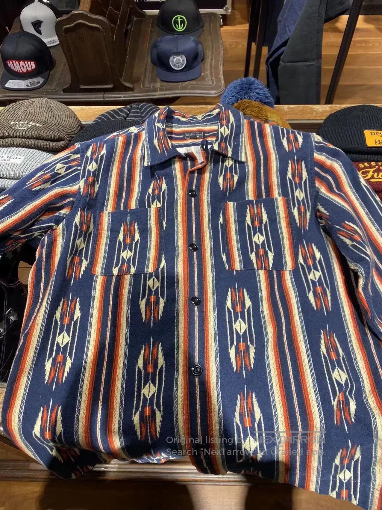 Schott westcoast tribal patterned shirt with collar. Size US L / EU 52-54 / 3 - 1 Thumbnail