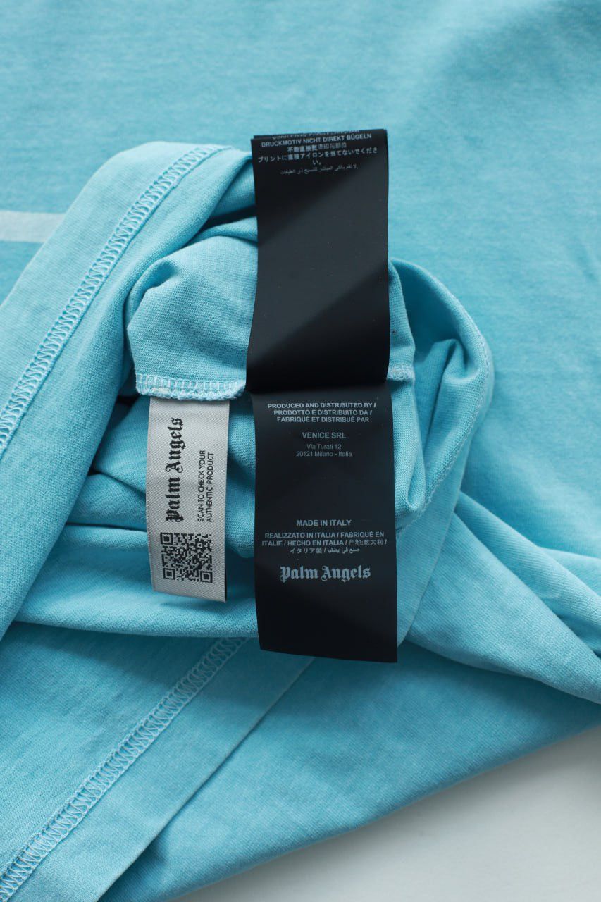 Palm Angels Palm Angels Palm Tree T-shirt Light Blue Size US M / EU 48-50 / 2 - 14 Thumbnail