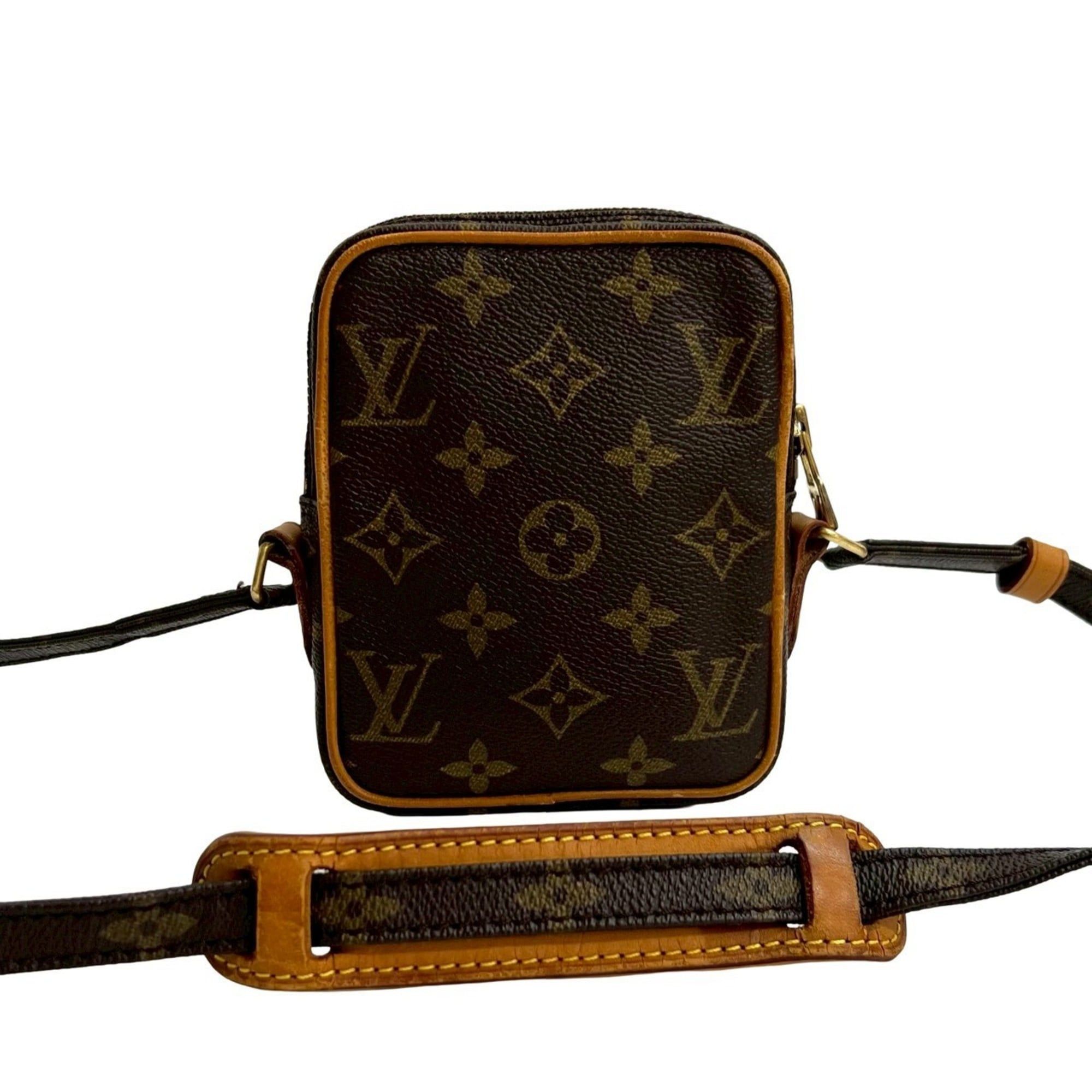Louis Vuitton LOUIS VUITTON Mini Danube Monogram Leather Shoulder Bag/Pochette Brown 199-2 Size ONE SIZE - 1 Thumbnail