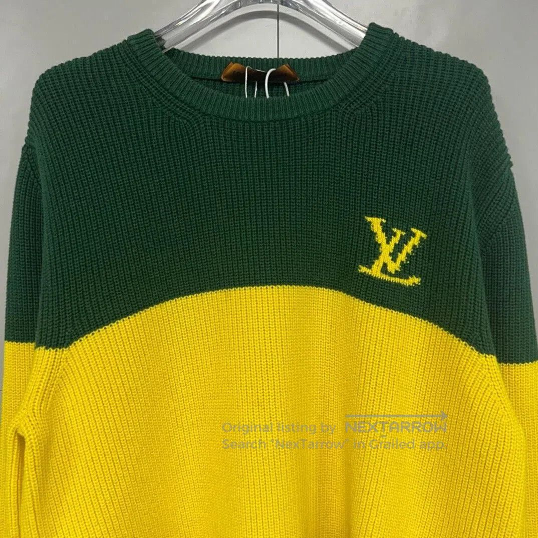 Louis Vuitton louis vuitton green and yellow sweater. Size US XL / EU 56 / 4 - 2 Thumbnail