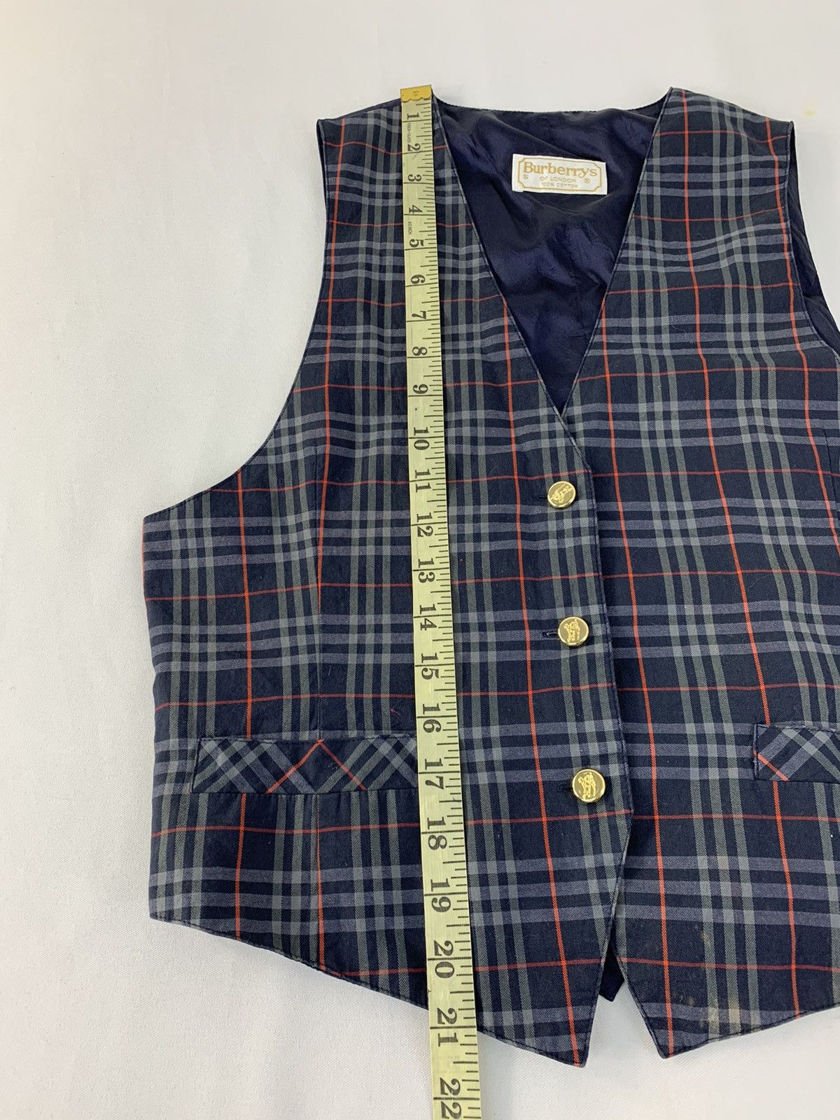 Burberry Vintage Burberrys London Nova Check Monogram Vest Waistcoat Size S / US 4 / IT 40 - 11 Thumbnail