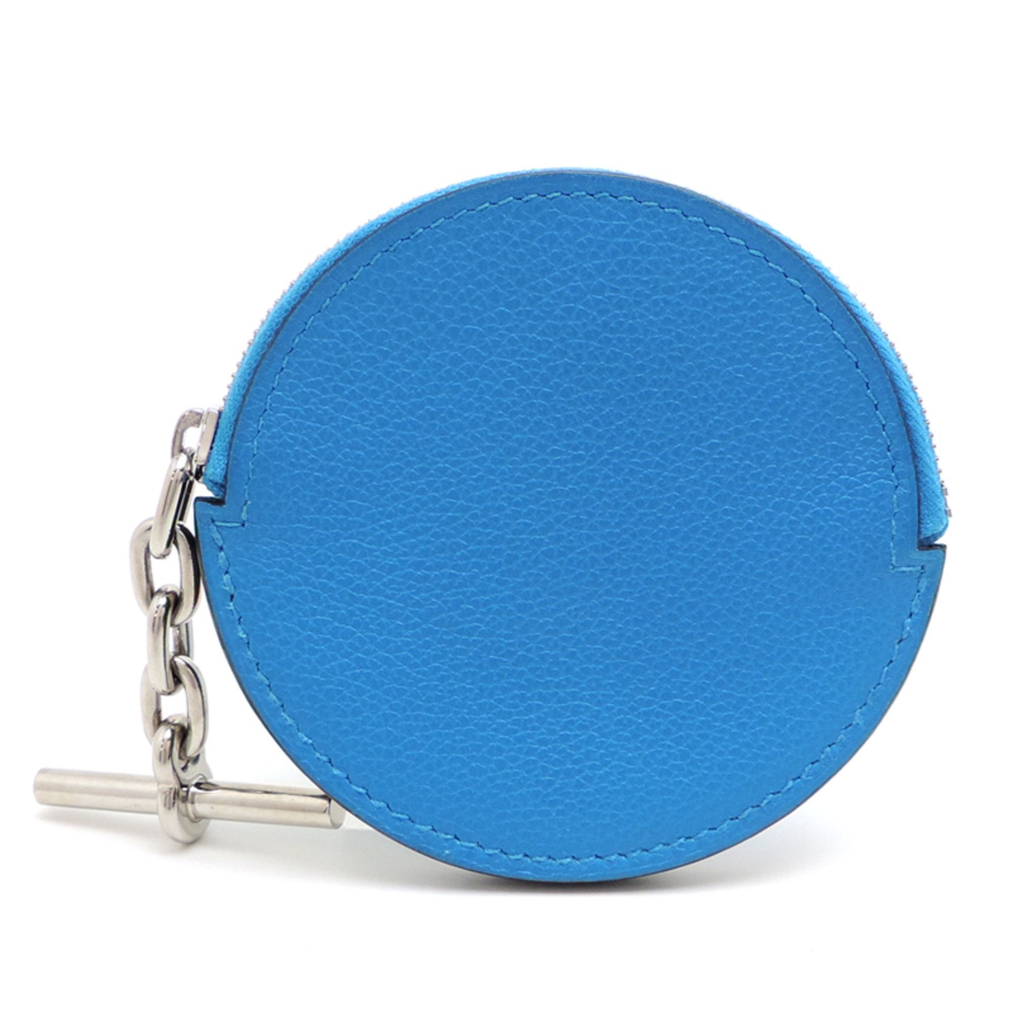 Hermes Hermes Hermès Chevre Coin Case, Blue, 2021, Silver Hardware with Z Stamp, Women's/Men's Size ONE SIZE - 1 Thumbnail