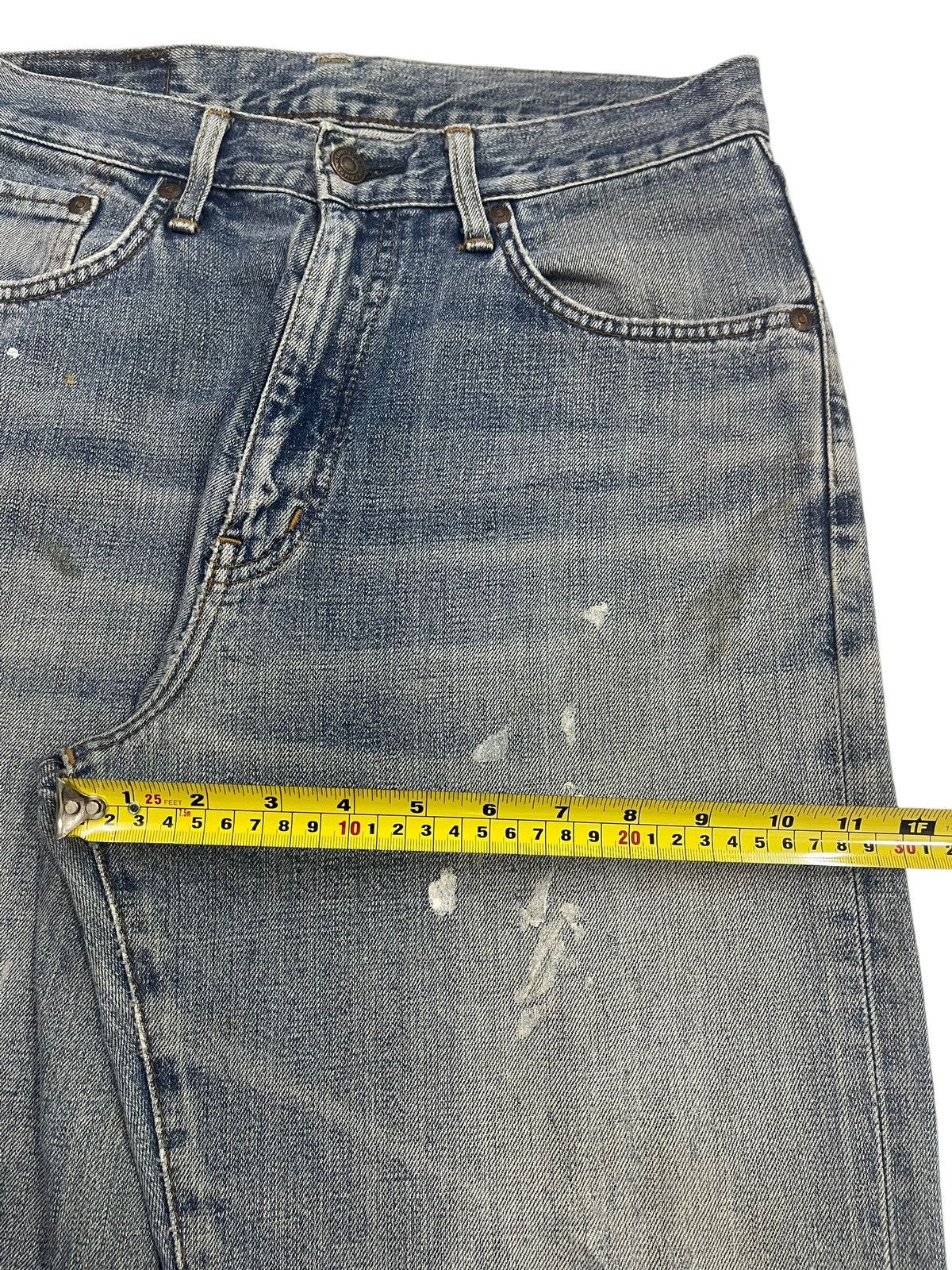 Edwin Vintage 90s Edwin 505x Faded Wash Distressed Loose Jeans Size US 30 / EU 46 - 16 Thumbnail