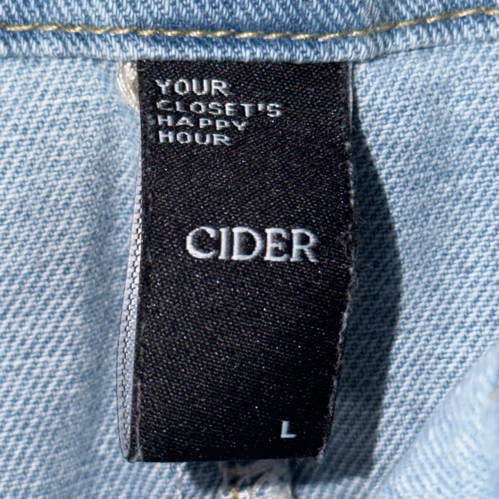 Cyderhouse Cider Women’s Large Denim Overalls Shorts Size 36" / US 14 / IT 50 - 8 Thumbnail