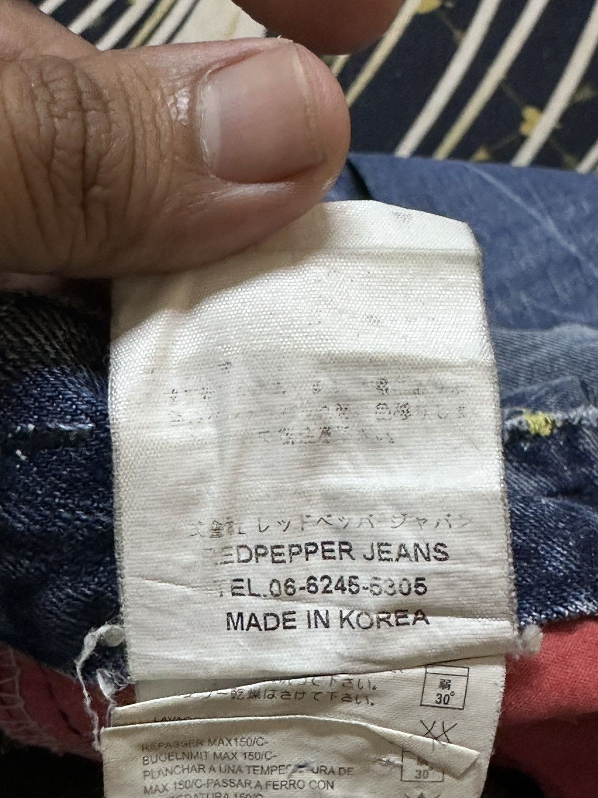 Japanese Brand Vintage Red Pepper Baggy Wide Leg Embroiddery Denim Size US 29 - 11 Thumbnail