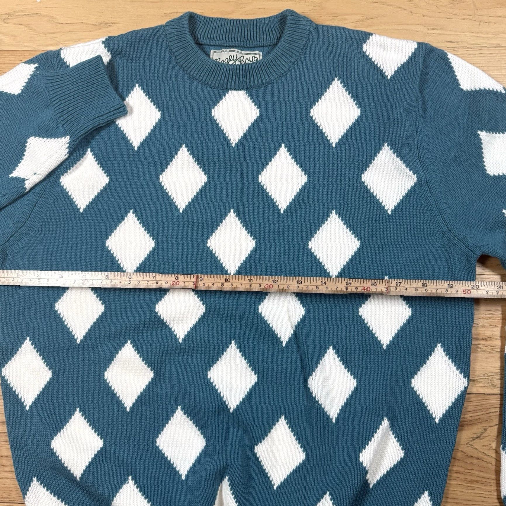 Vintage NWOT Diamond Bogey Boys Crewneck Sweater Mens Small Blue Diamond AOP Cinched Macklemore Size US S / EU 44-46 / 1 - 4 Thumbnail