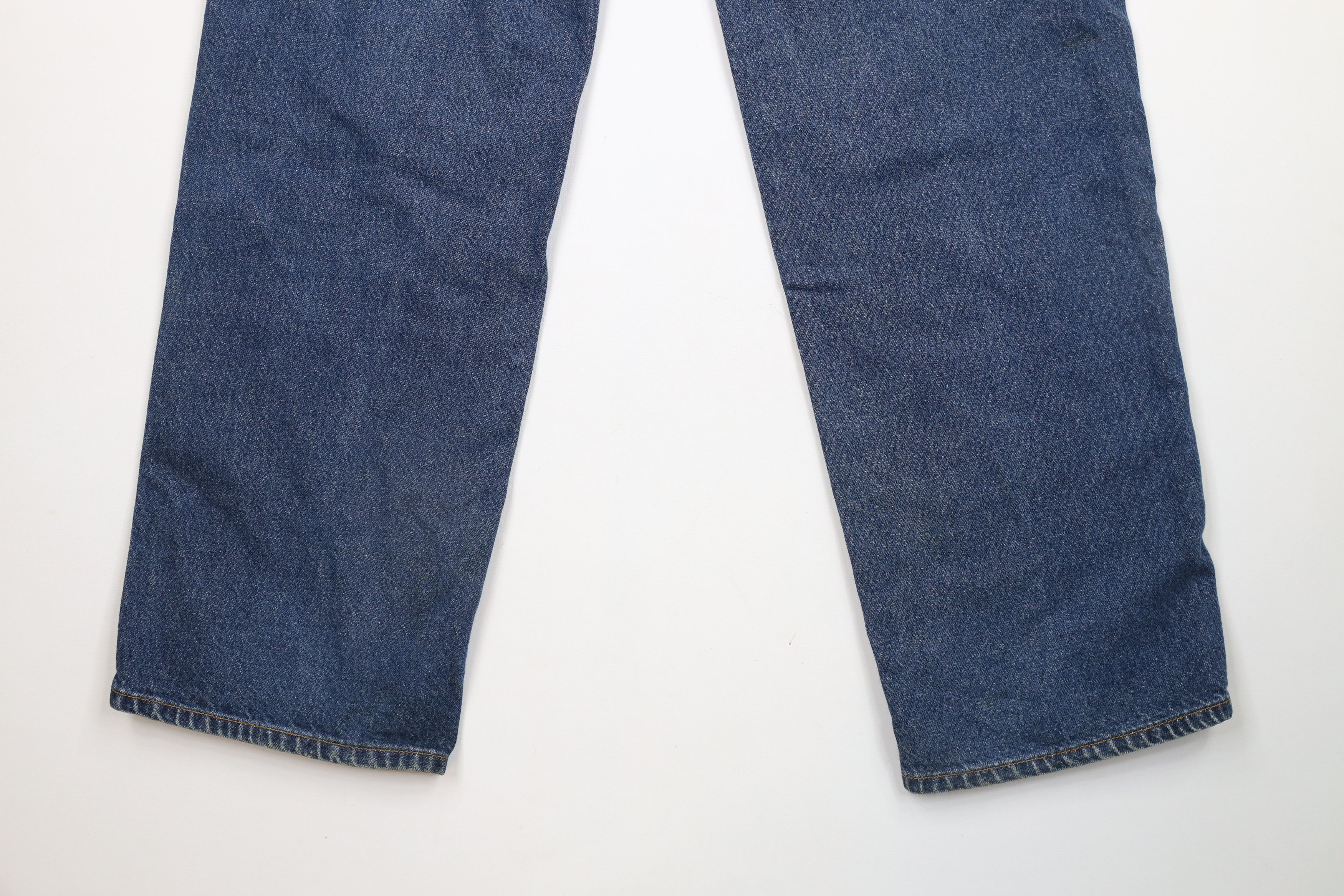 Calvin Klein × Vintage Vintage 90s Calvin Klein Spell Out Wide Leg Dungaree Jeans Size US 31 - 12 Thumbnail