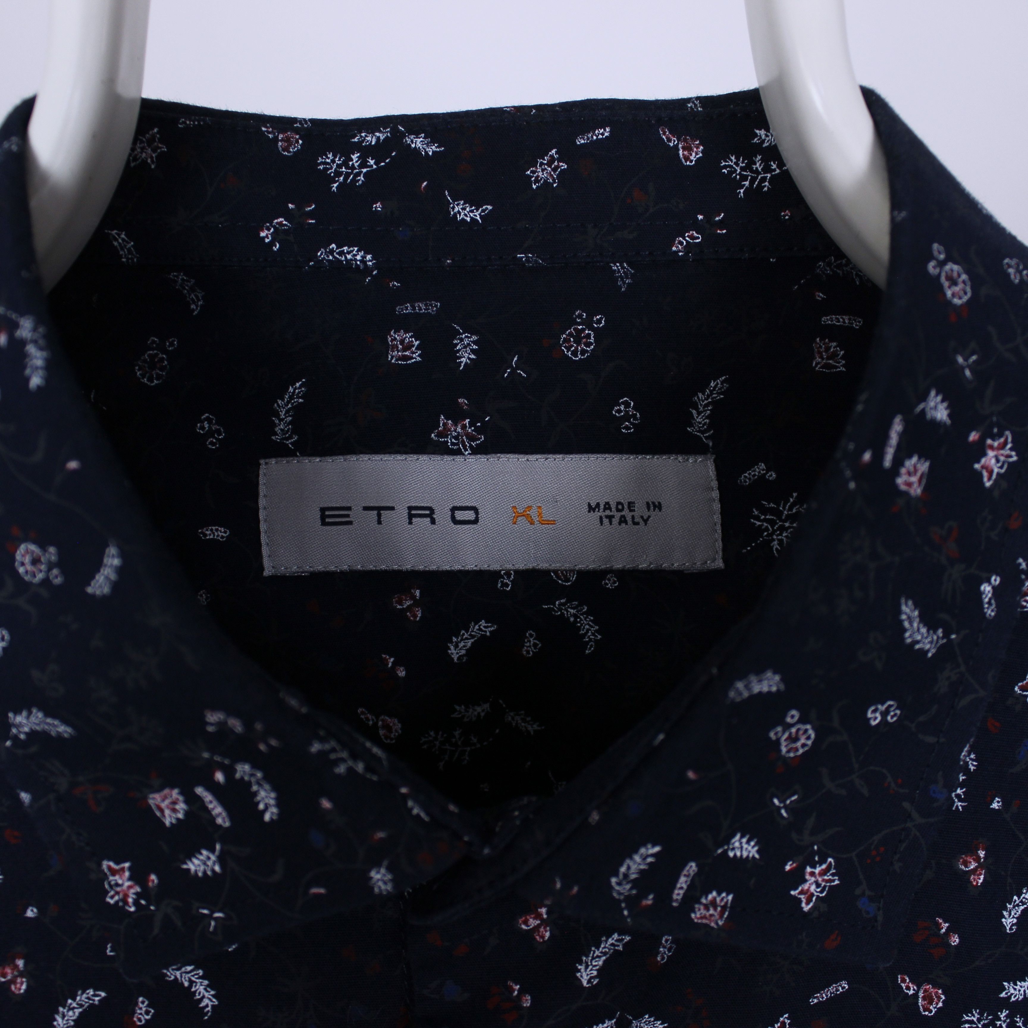 Etro Etro shirt button ups L XL navy blue multi flowers Size US L / EU 52-54 / 3 - 3 Thumbnail