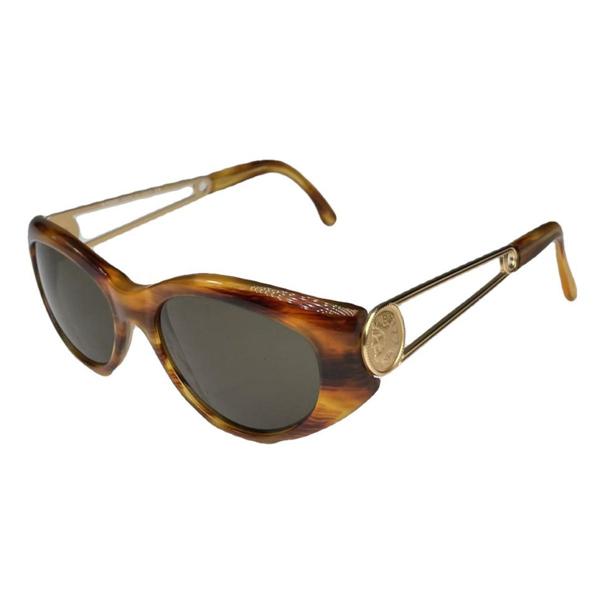 Fendi Gold Metal Sunglasses Size ONE SIZE - 1 Thumbnail