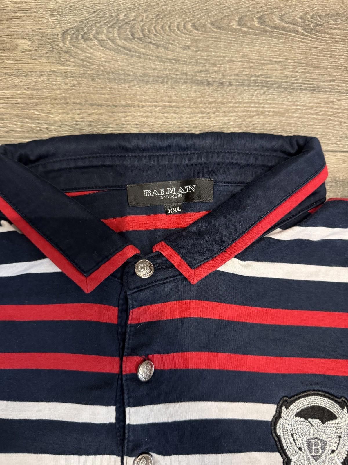 Balmain Balmain Striped Polo Men’s XXL Size US XXL / EU 58 / 5 - 3 Thumbnail