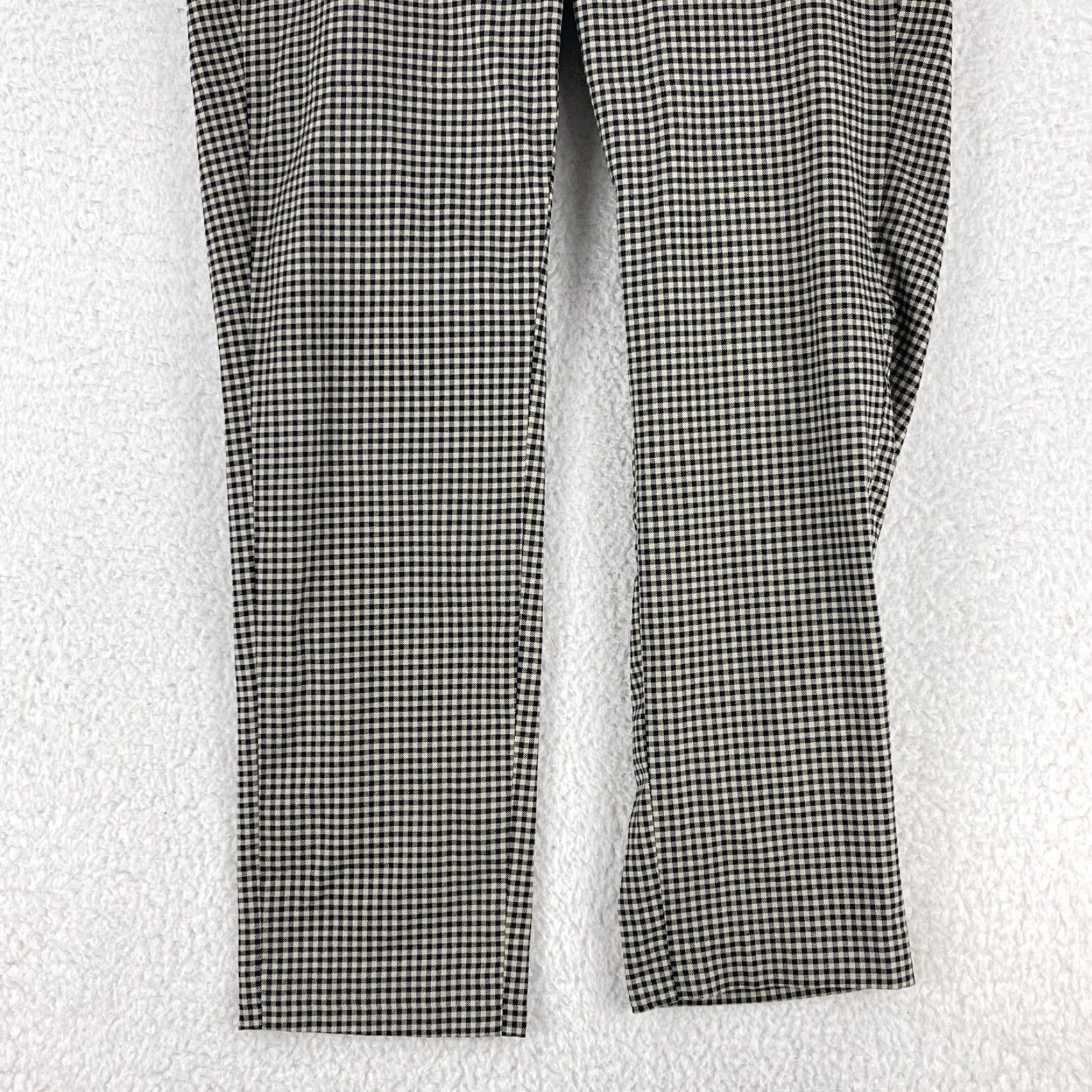 J. Jill J. Jill Black Gingham Cropped Straight Pants Womens Size 6 Mid-Rise Casual Regular Rise Cotton Spandex Pant Type Size 28" / US 6 / IT 42 - 3 Thumbnail