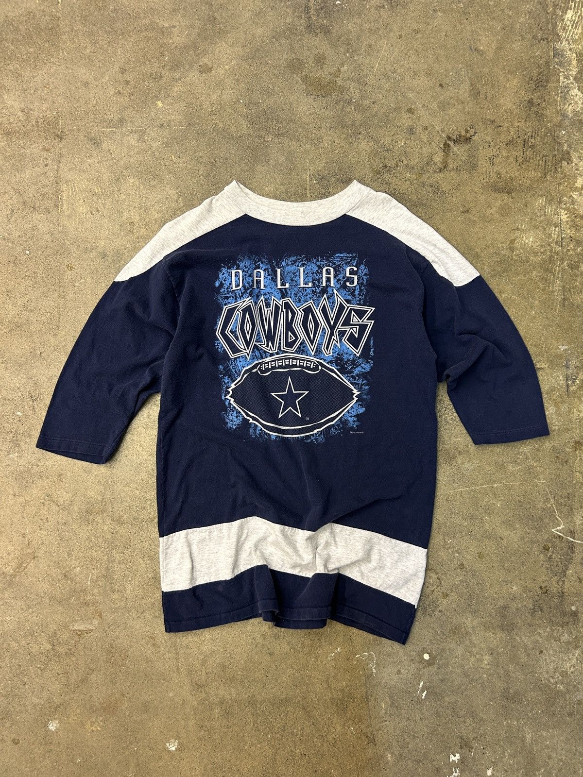 Vintage 90s Vintage Dallas Cowboys Raglan Tee Large Football Size US L / EU 52-54 / 3 - 1 Thumbnail
