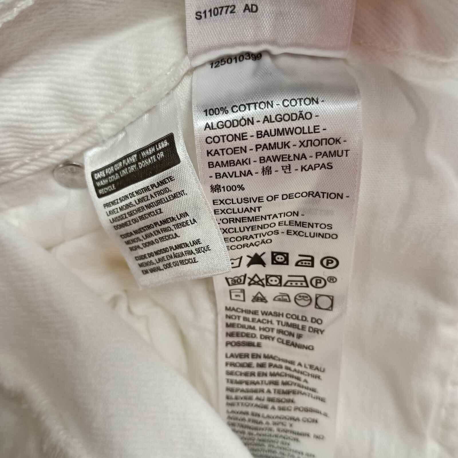 Levi's Levi's 501 Jeans Women's 26x30 Button Fly Distress White Size 26" / US 2 / IT 38 - 5 Thumbnail