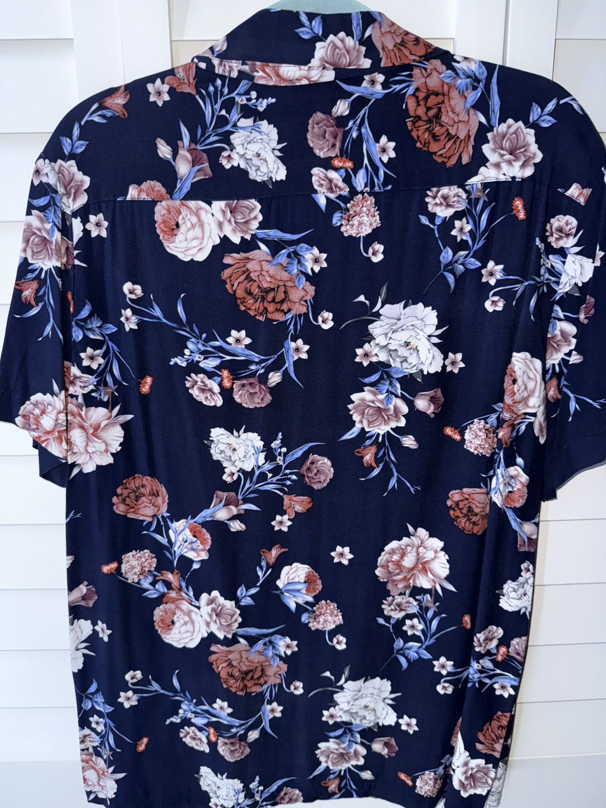 Denim & Flower Denim & Flower Ricky Singh Navy Floral Short Sleeve Shirt Size US L / EU 52-54 / 3 - 6 Thumbnail
