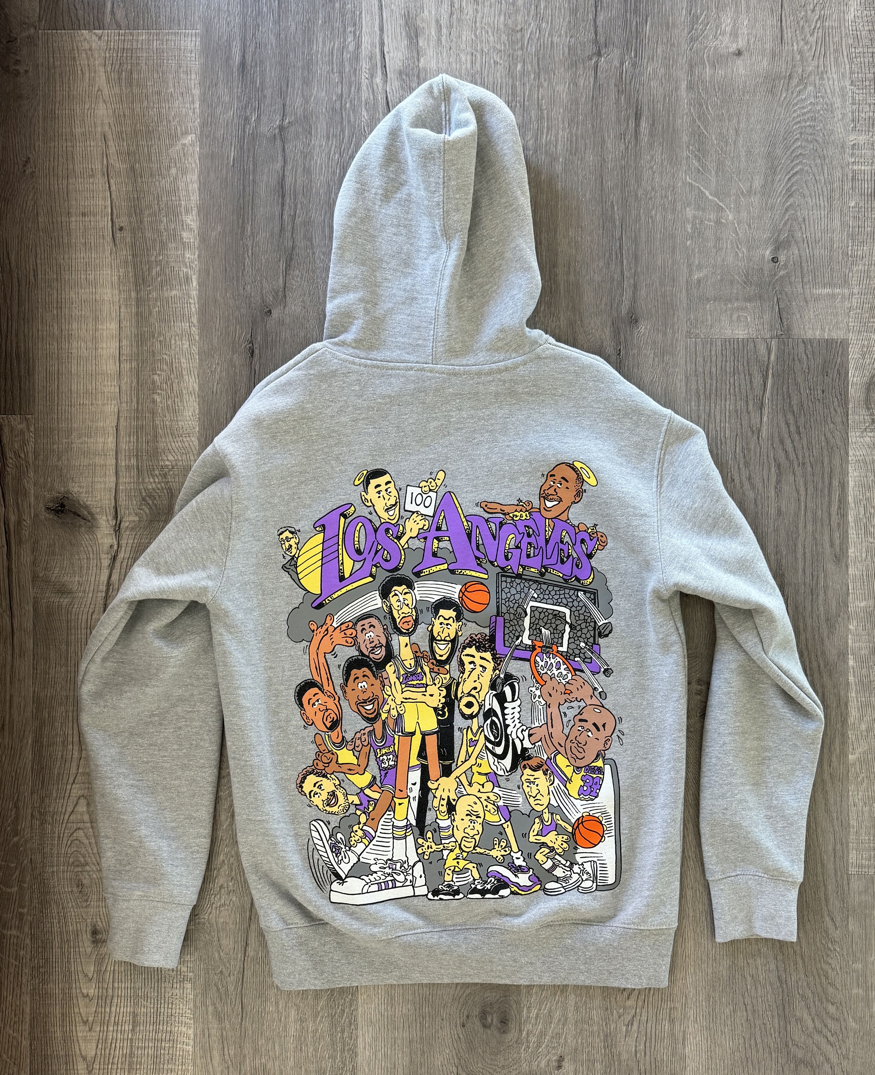 NBA Vintage Style LA Lakers Legends Cartoon Hoodie Size US M / EU 48-50 / 2 - 1 Thumbnail