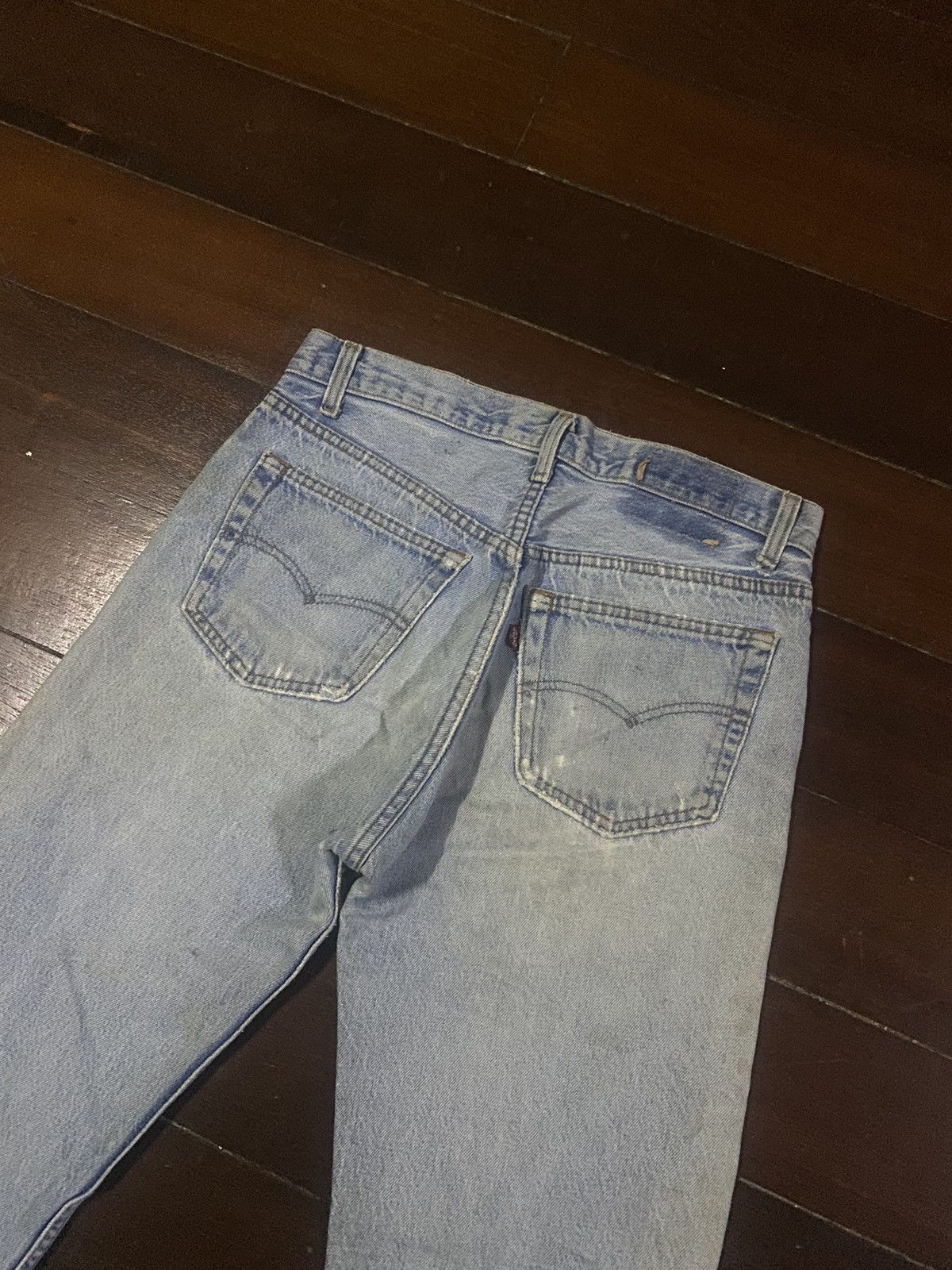 Levi's Vintage 80s Levis 501 Faded Blue Jeans distressed Size US 32 / EU 48 - 15 Thumbnail
