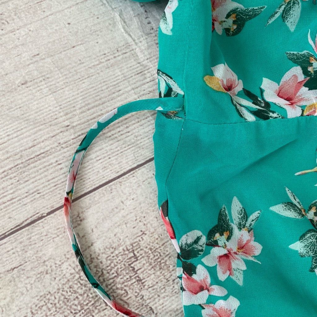 Other Eva Mendez women wrap maxi dress with side tie and floral print green Size XS / US 0-2 / IT 36-38 - 7 Thumbnail
