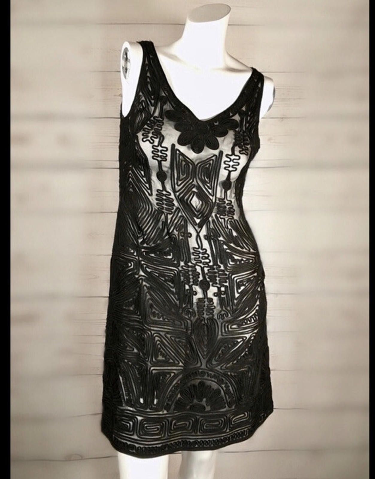 Elie Tahari Elie Tahari 100% Silk Embroidered Black Dress Sz S $ 498 Size S / US 4 / IT 40 - 1 Thumbnail