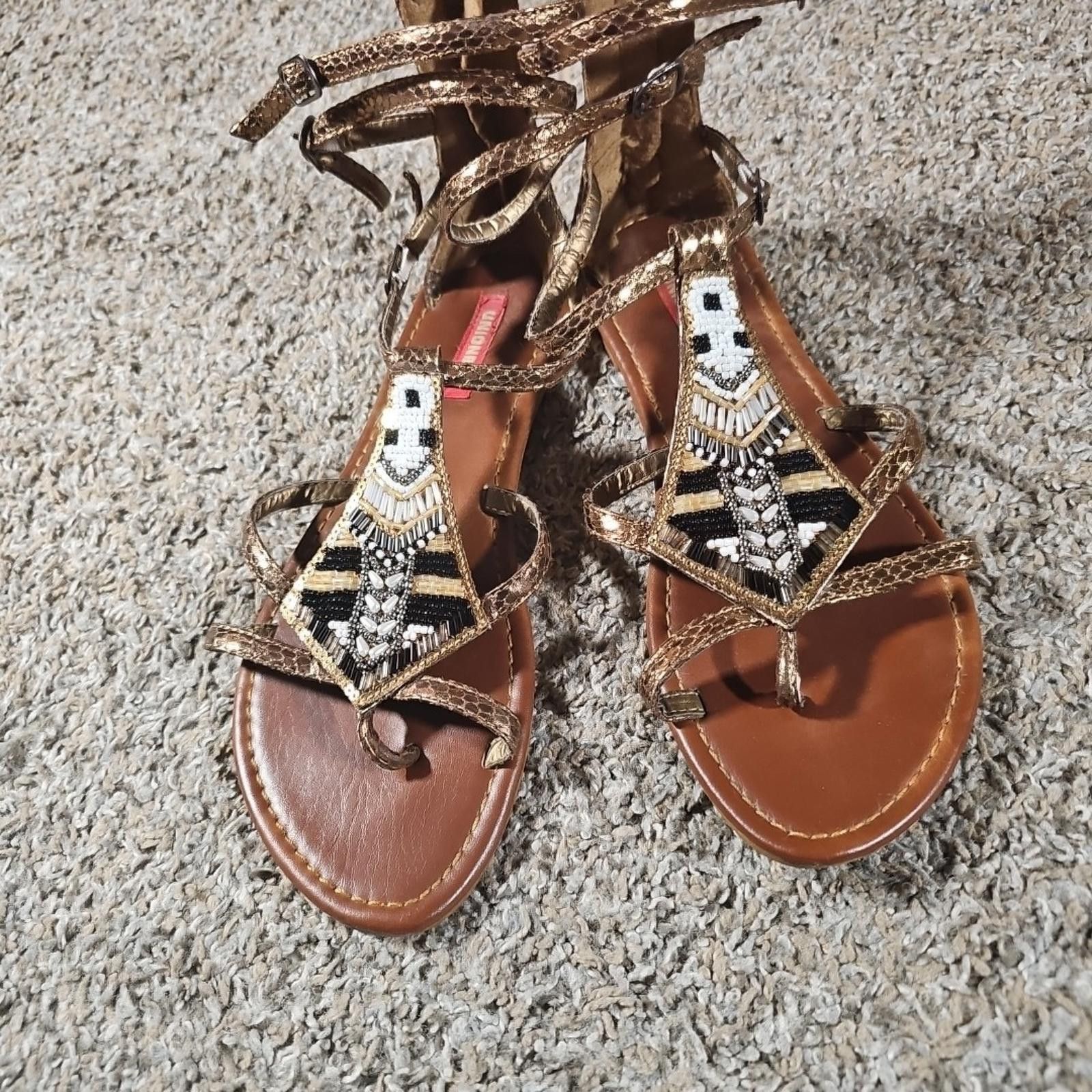 UNIONBAY Union Bay Bead Strappy Sandals 318-80-84 Sz 8.5M Size US 8.5 / IT 38.5 - 2 Thumbnail
