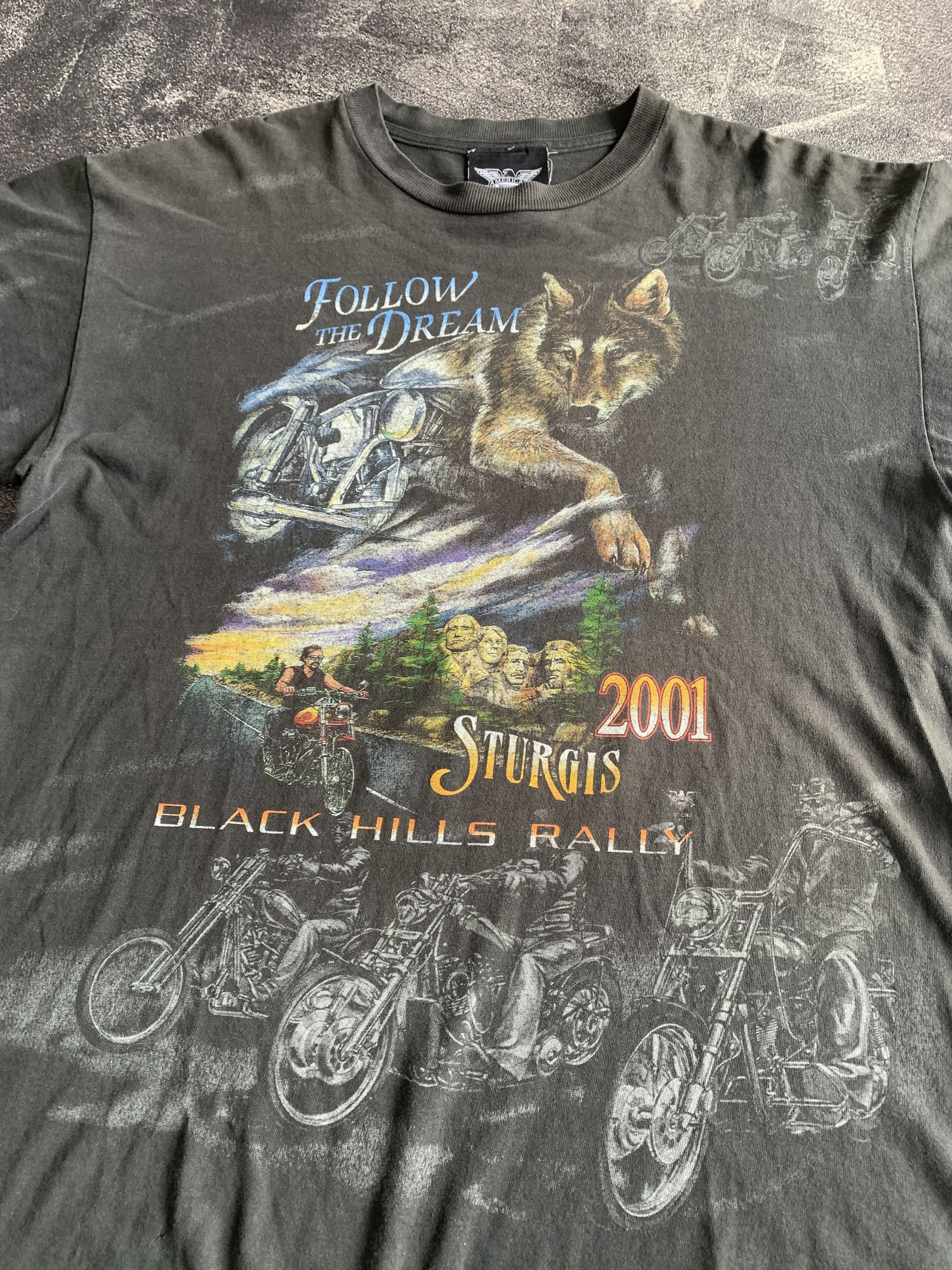 Harley Davidson 💎 Sturgis Black Hills Rally 2001 Tee Size US XL / EU 56 / 4 - 2 Thumbnail