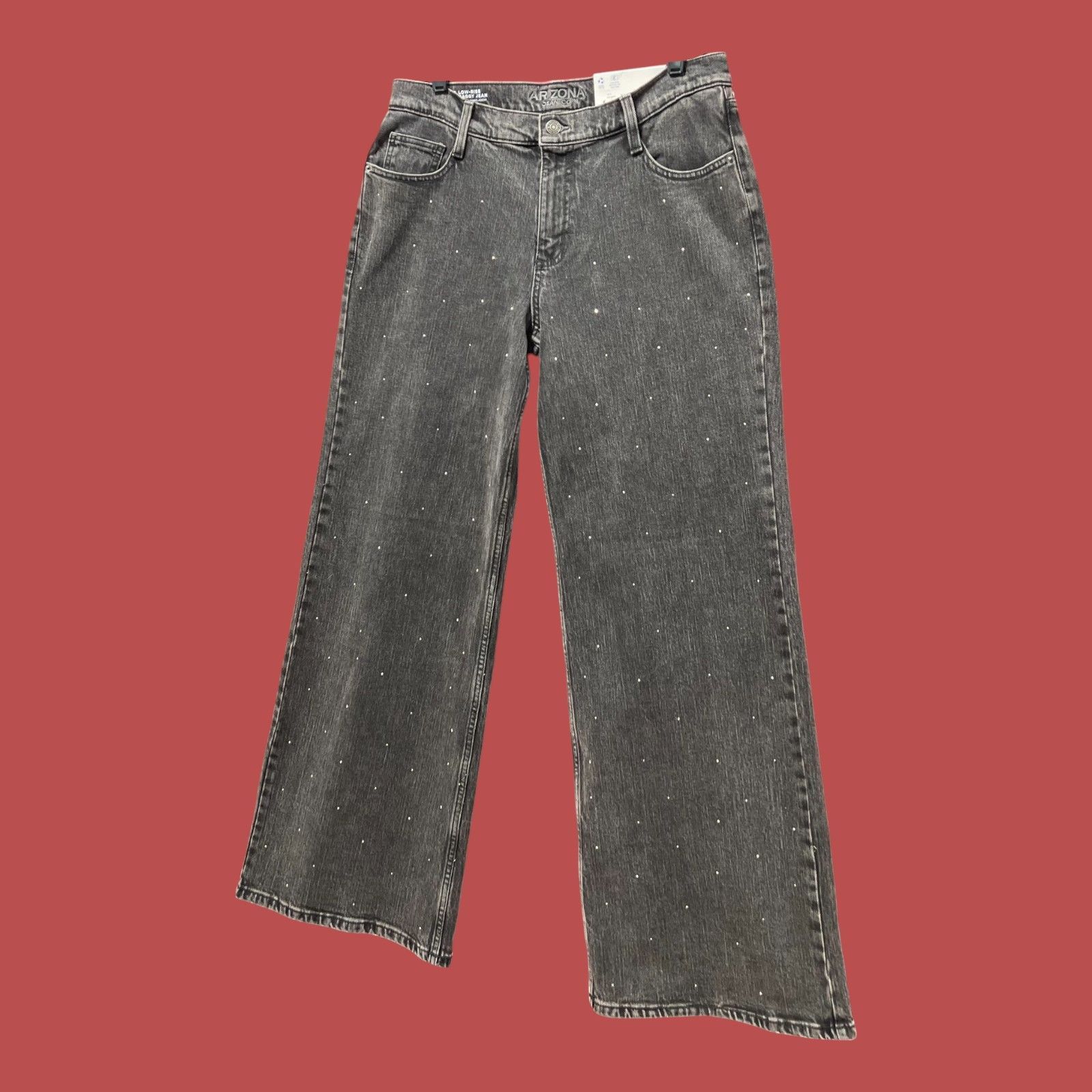 Arizona Jean Co. Arizona - Women's Low-Rise Baggy Jeans - Wide Leg - Rela Size 33" - 15 Thumbnail