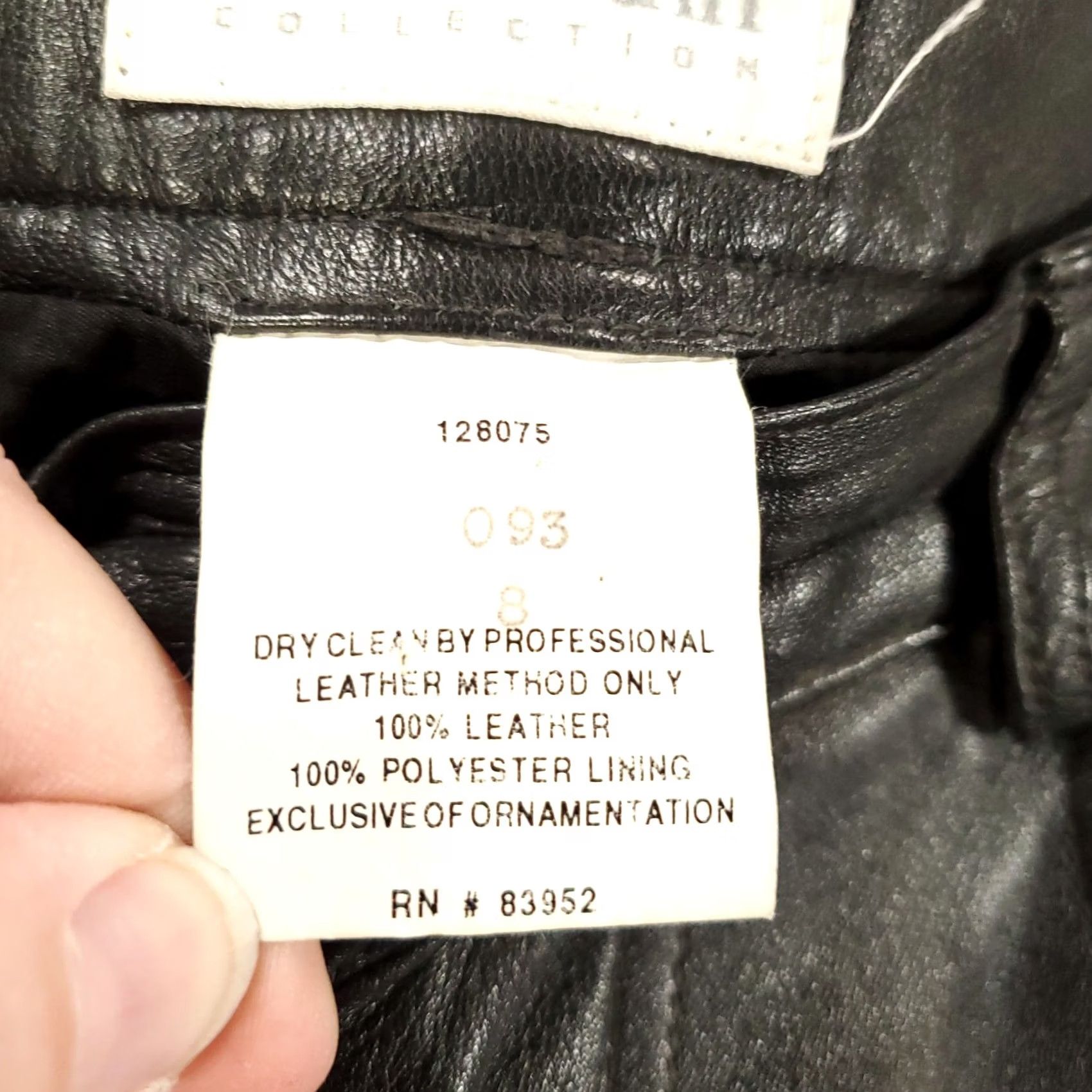 Vintage VINTAGE Hugo Buscati Leather Pants Womens Size 8 Black Slim Straight High Rise 33 Inseam Pockets Zipper Dry Clean Only Fashion Designer 90s/Planner? Size 30" / US 8 / IT 44 - 7 Thumbnail