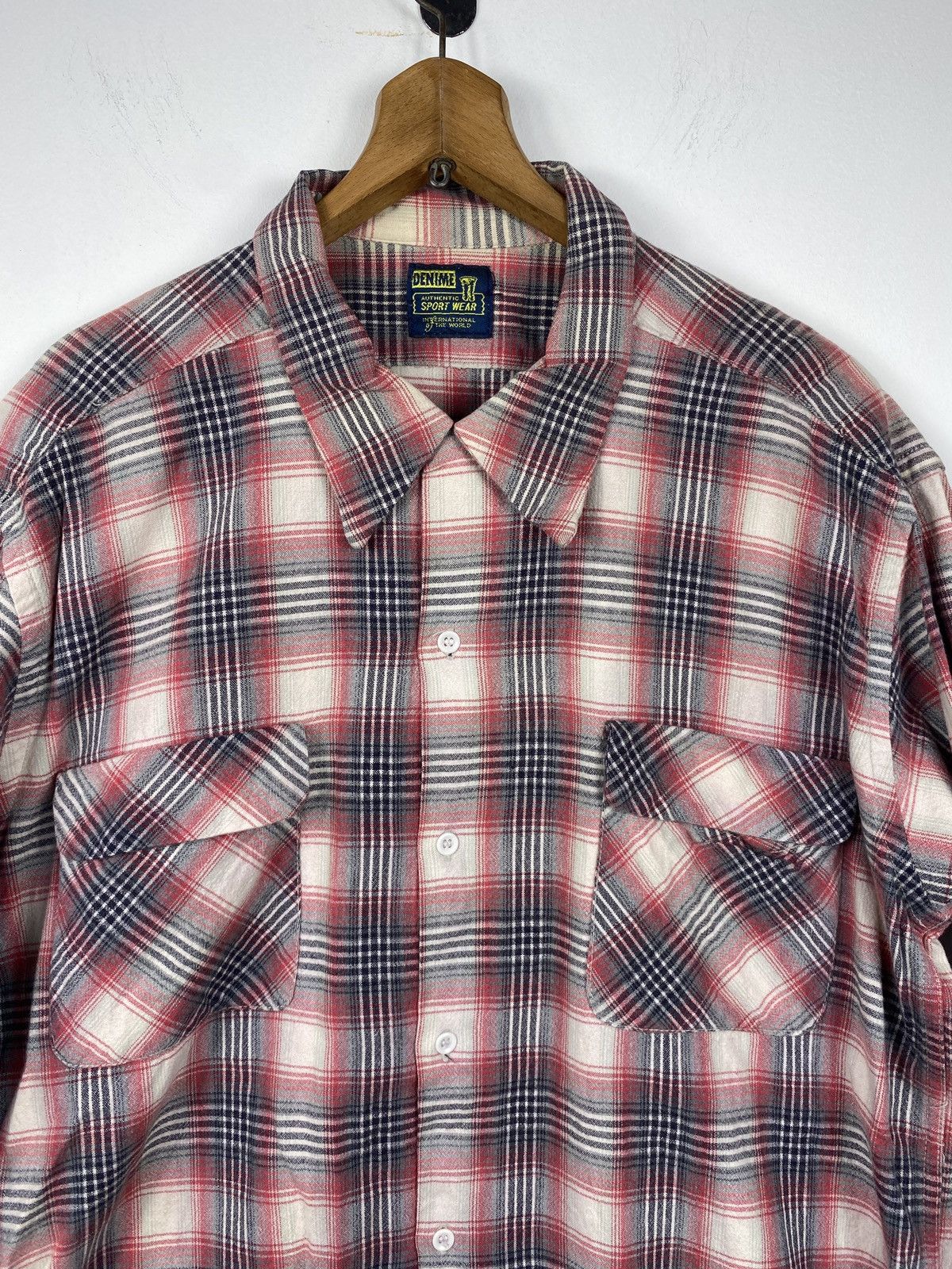 Denime × Japanese Brand × Vintage Denime flap packet looper collar long sleeve shirt Size US L / EU 52-54 / 3 - 2 Thumbnail