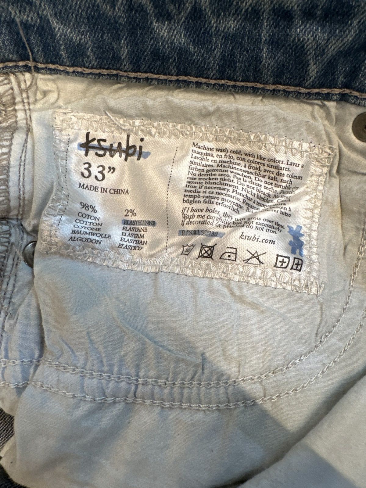 Ksubi Ksubi Plain Blue Denim Jeans Sz 33 Size US 33 - 5 Thumbnail