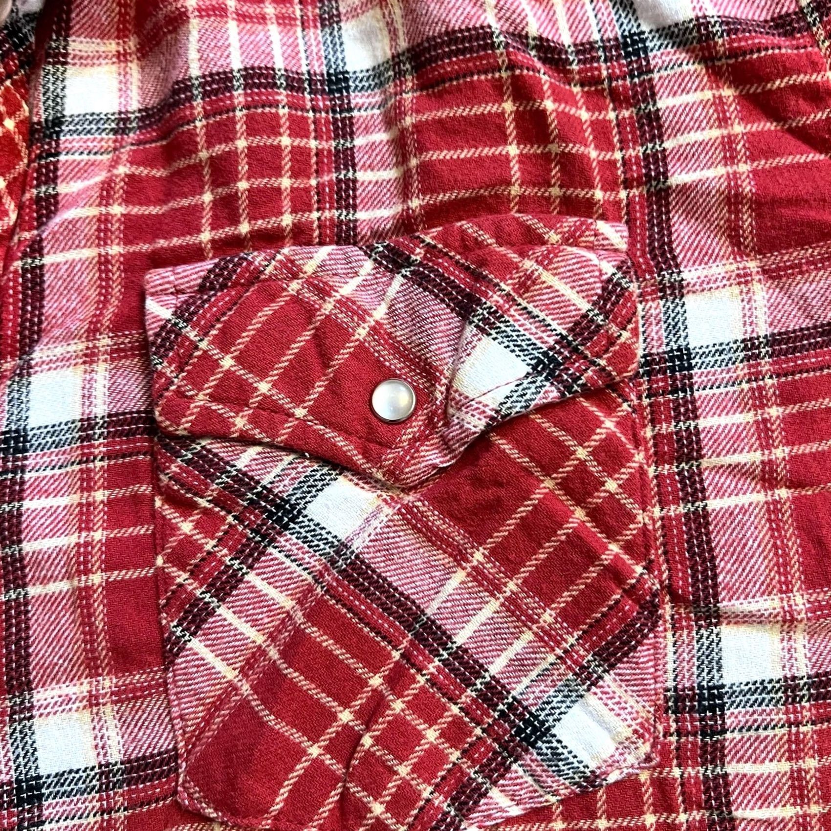 Wrangler Wrangler Western Shirt Mens Large Red Plaid Pearl Snap Wrancher Size US L / EU 52-54 / 3 - 3 Thumbnail