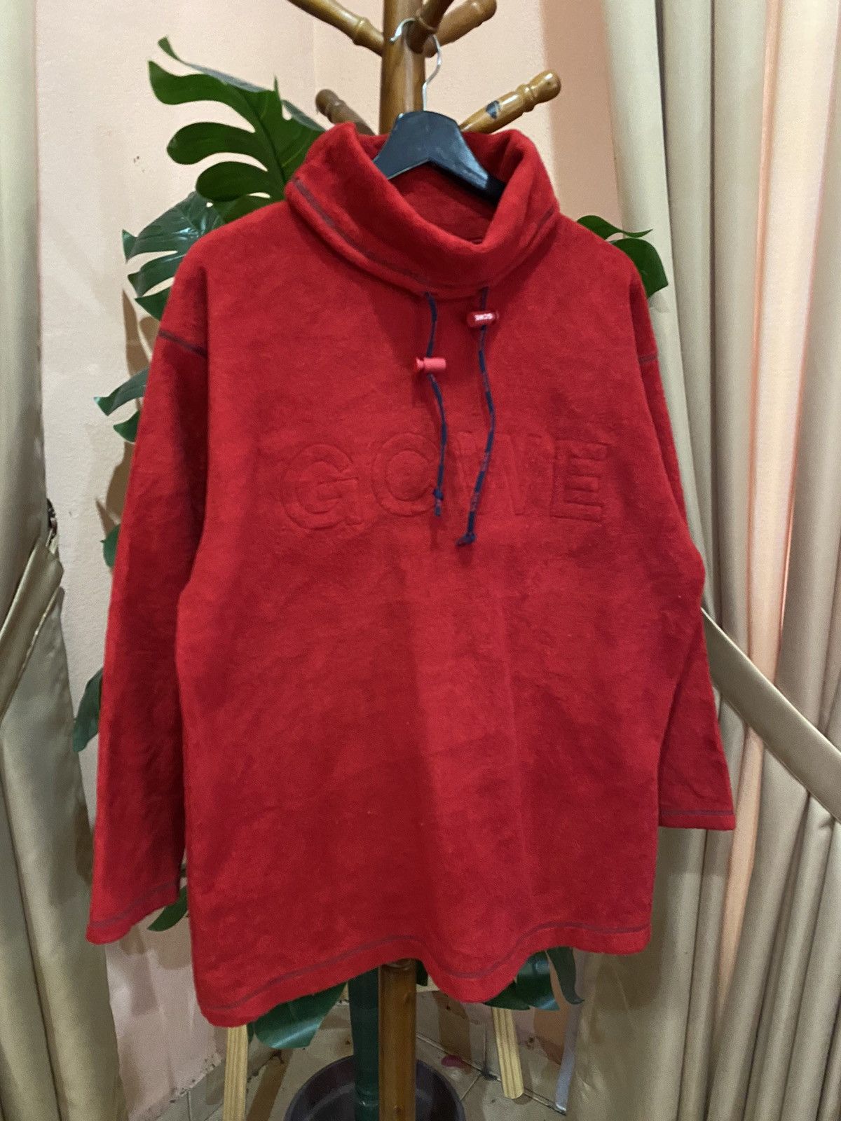 Japanese Brand Garde Corps Weekend Red Fleece Pullover - Casual Unisex Size US L / EU 52-54 / 3 - 3 Thumbnail