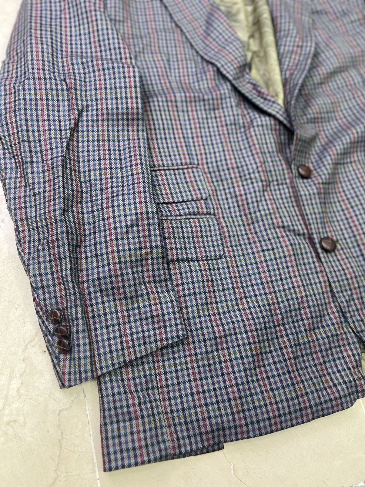 Other Vintage Mark Astor Pure New Wool Check Tweed Blazer Window Size 44R - 4 Thumbnail