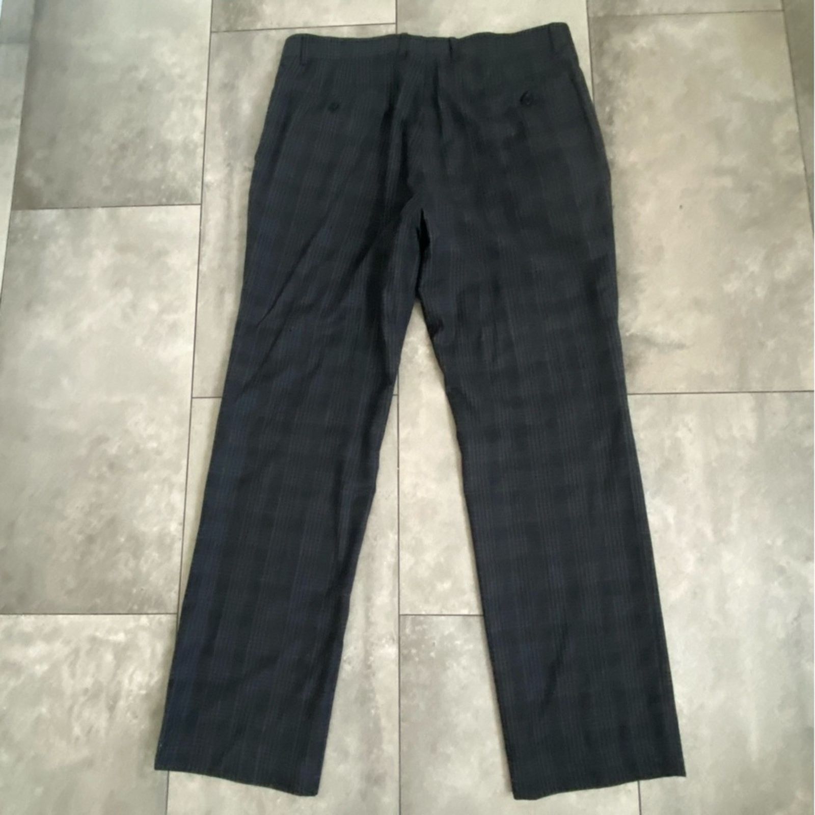 John Varvatos John Varvatos gray black plaid wool 2 piece suit 52R Size 52R - 13 Thumbnail